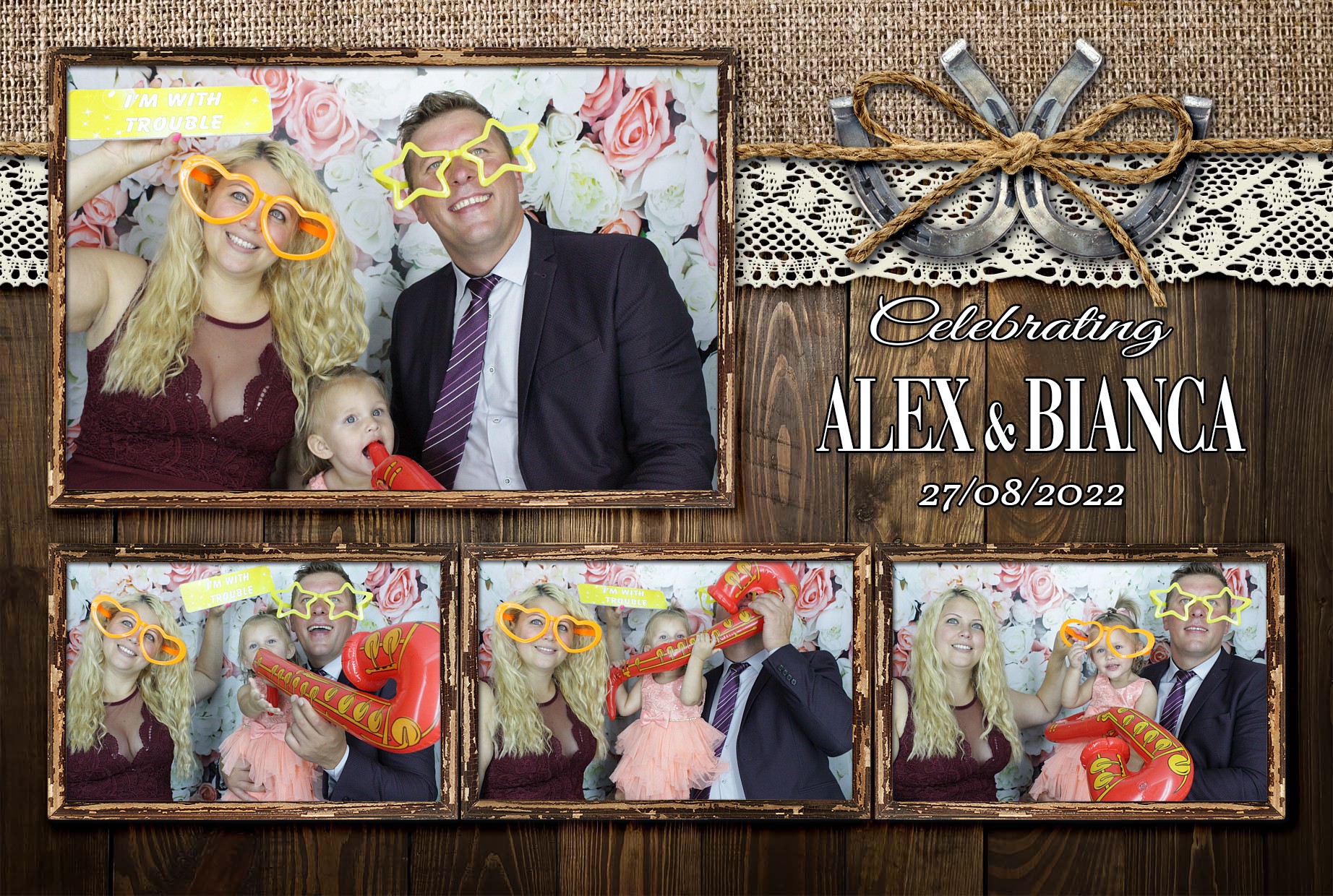 Alex & Bianca's Wedding  | View more photos from the event at gallery.myphotoboothexperience.co.uk/u/MyPhotoBoothExperienceLtd/Alex-Biancas-Wedding