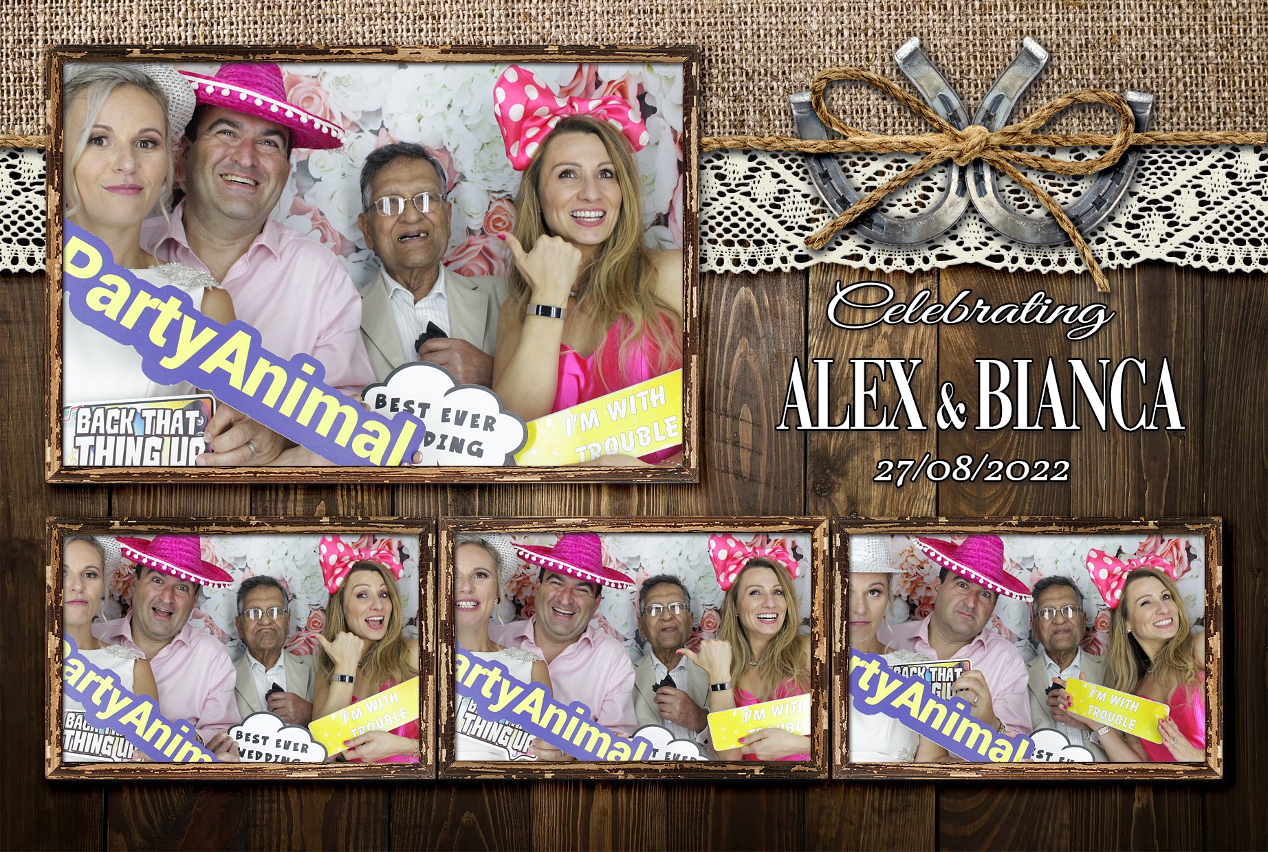 Alex & Bianca's Wedding  | View more photos from the event at gallery.myphotoboothexperience.co.uk/u/MyPhotoBoothExperienceLtd/Alex-Biancas-Wedding