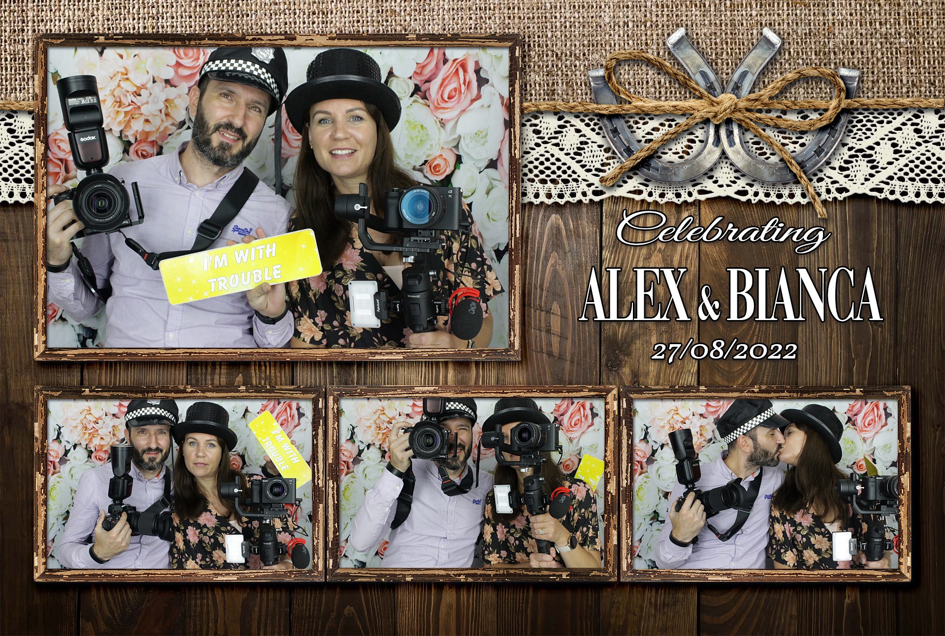 Alex & Bianca's Wedding  | View more photos from the event at gallery.myphotoboothexperience.co.uk/u/MyPhotoBoothExperienceLtd/Alex-Biancas-Wedding
