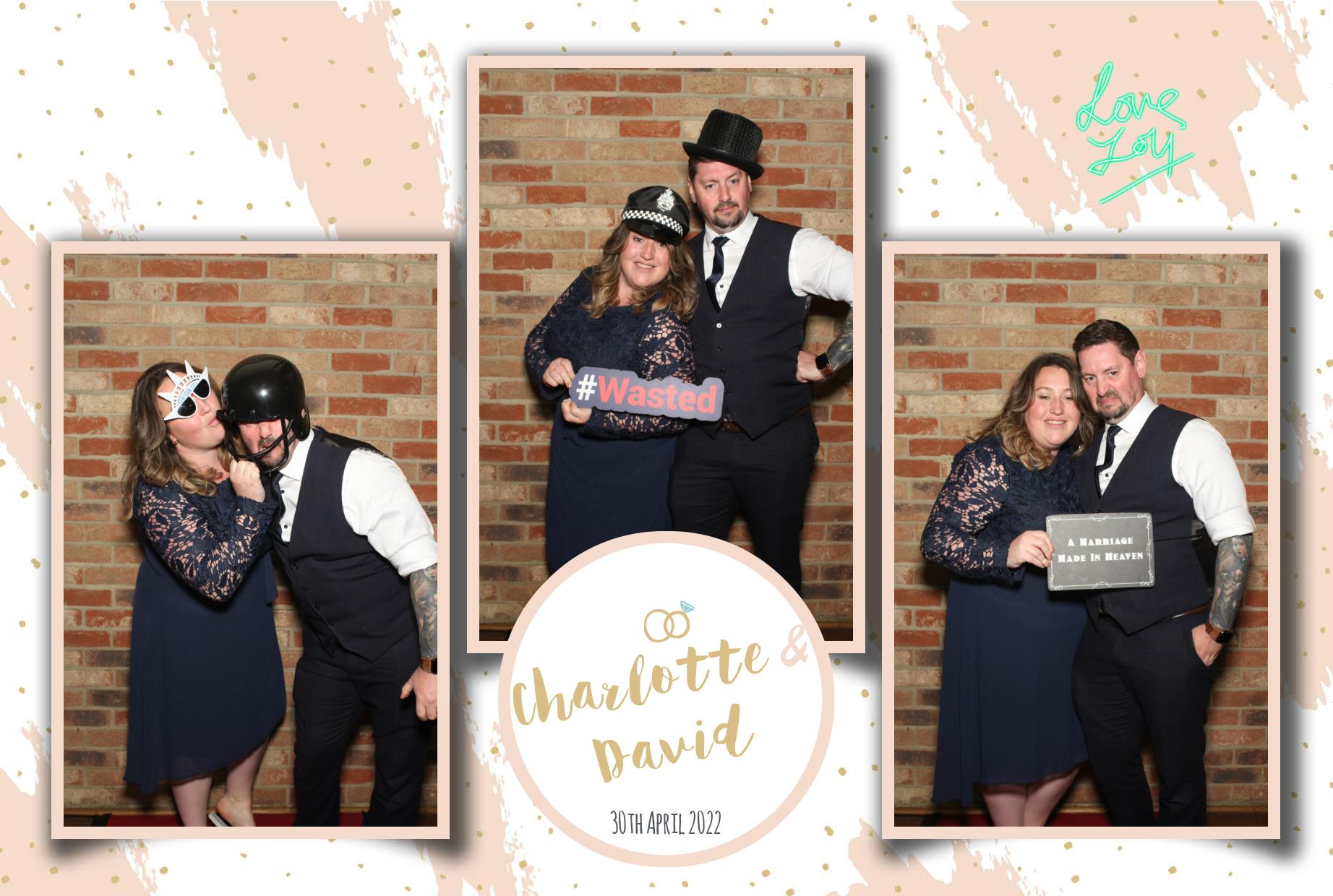 Charlotte & David's Wedding  | View more photos from the event at gallery.myphotoboothexperience.co.uk/u/MyPhotoBoothExperienceLtd/Charlotte-Davids-Wedding