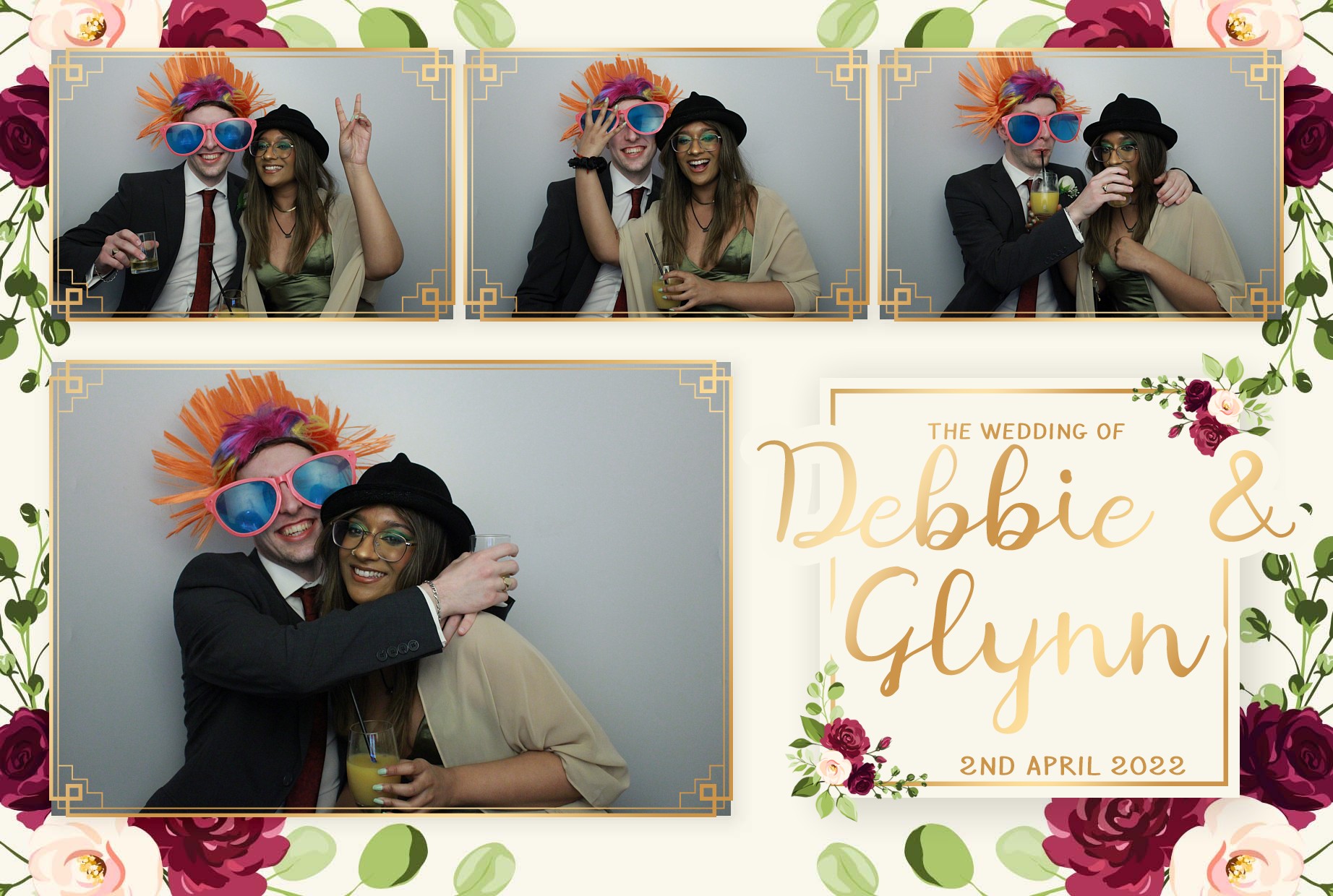 Debbie & Glynn's Wedding  | View more photos from the event at gallery.myphotoboothexperience.co.uk/u/MyPhotoBoothExperienceLtd/Debbie-Glynns-Wedding