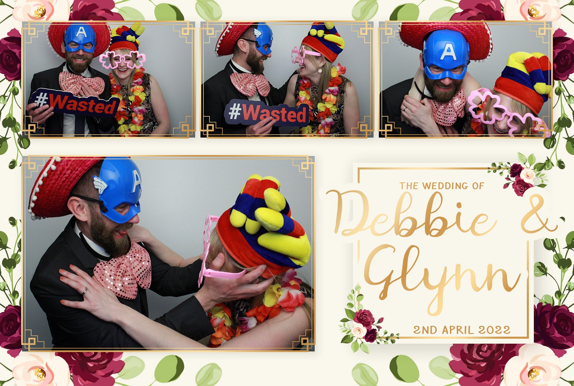 Debbie & Glynn's Wedding  | View more photos from the event at gallery.myphotoboothexperience.co.uk/u/MyPhotoBoothExperienceLtd/Debbie-Glynns-Wedding