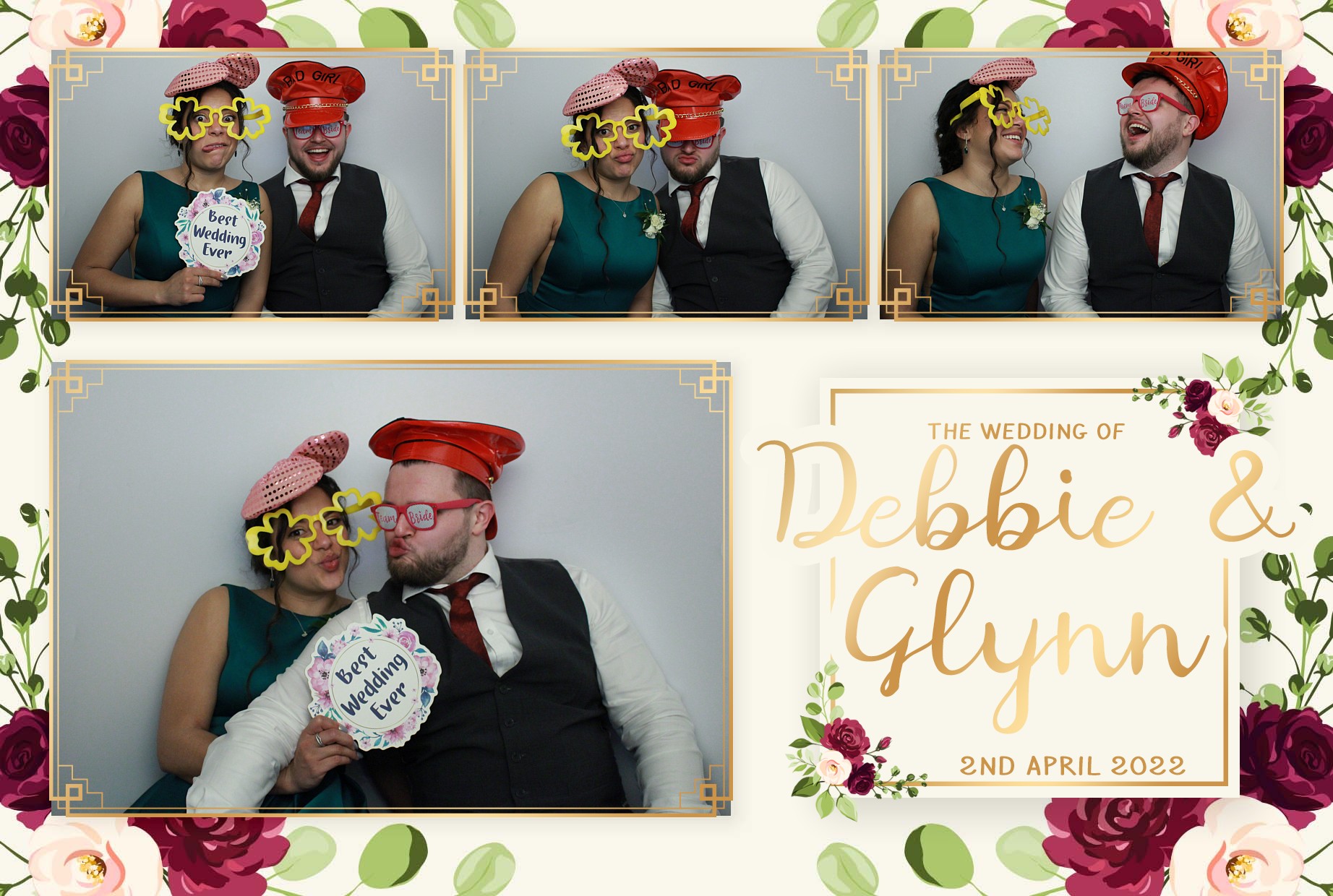 Debbie & Glynn's Wedding  | View more photos from the event at gallery.myphotoboothexperience.co.uk/u/MyPhotoBoothExperienceLtd/Debbie-Glynns-Wedding