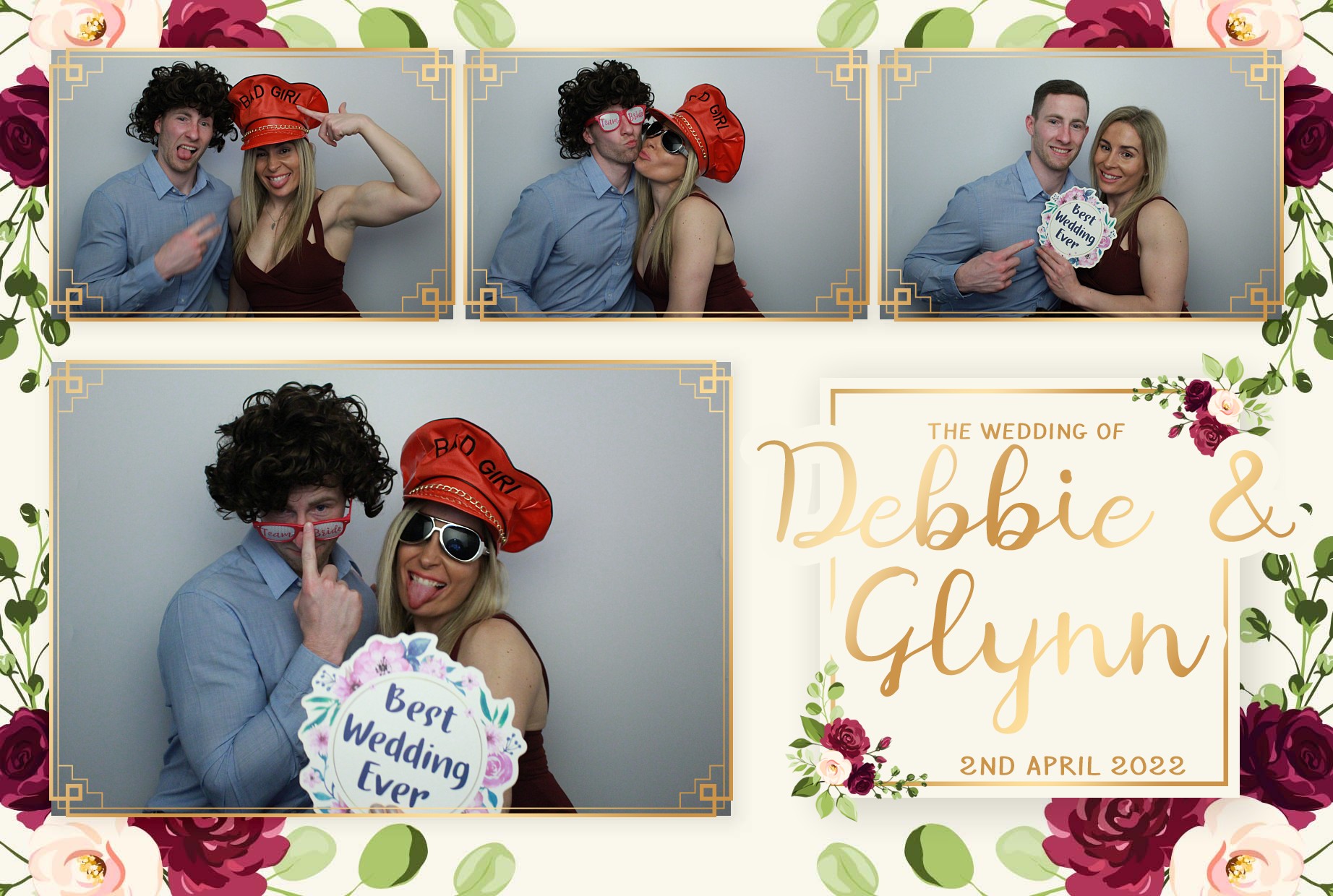 Debbie & Glynn's Wedding  | View more photos from the event at gallery.myphotoboothexperience.co.uk/u/MyPhotoBoothExperienceLtd/Debbie-Glynns-Wedding