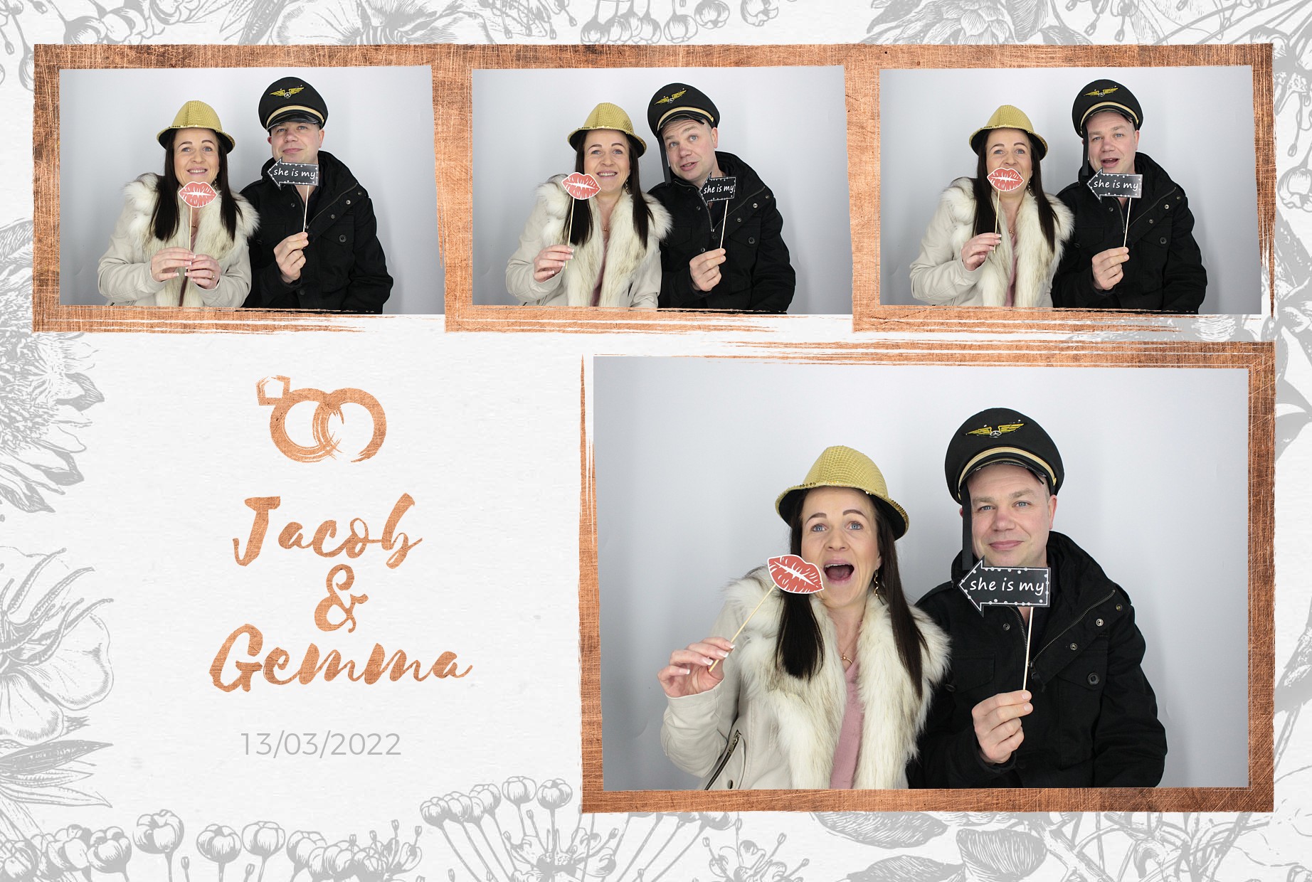 Jacob and Gemma's Wedding  | View more photos from the event at gallery.myphotoboothexperience.co.uk/u/MyPhotoBoothExperienceLtd/Jacob-and-Gemmas-Wedding