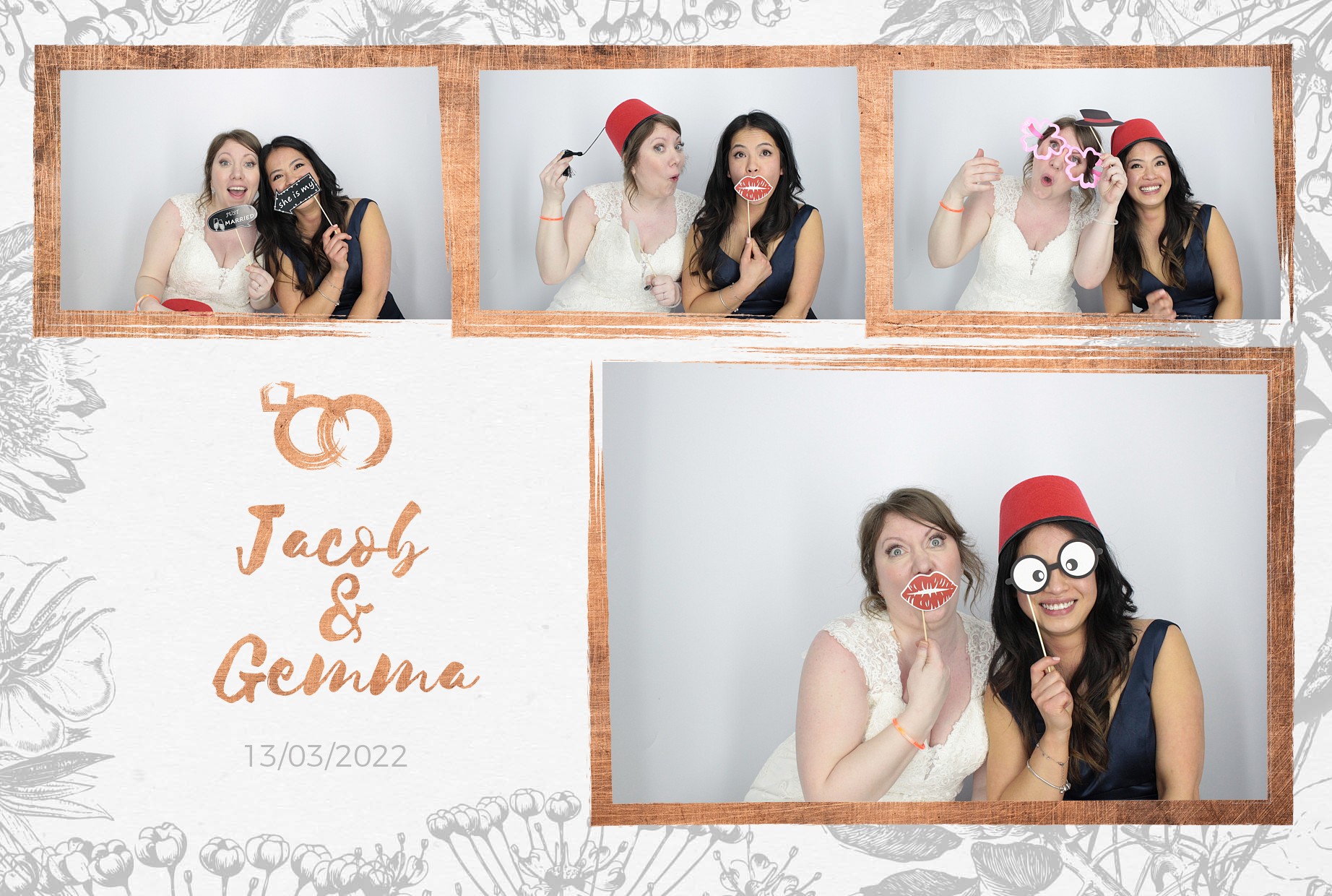 Jacob and Gemma's Wedding  | View more photos from the event at gallery.myphotoboothexperience.co.uk/u/MyPhotoBoothExperienceLtd/Jacob-and-Gemmas-Wedding