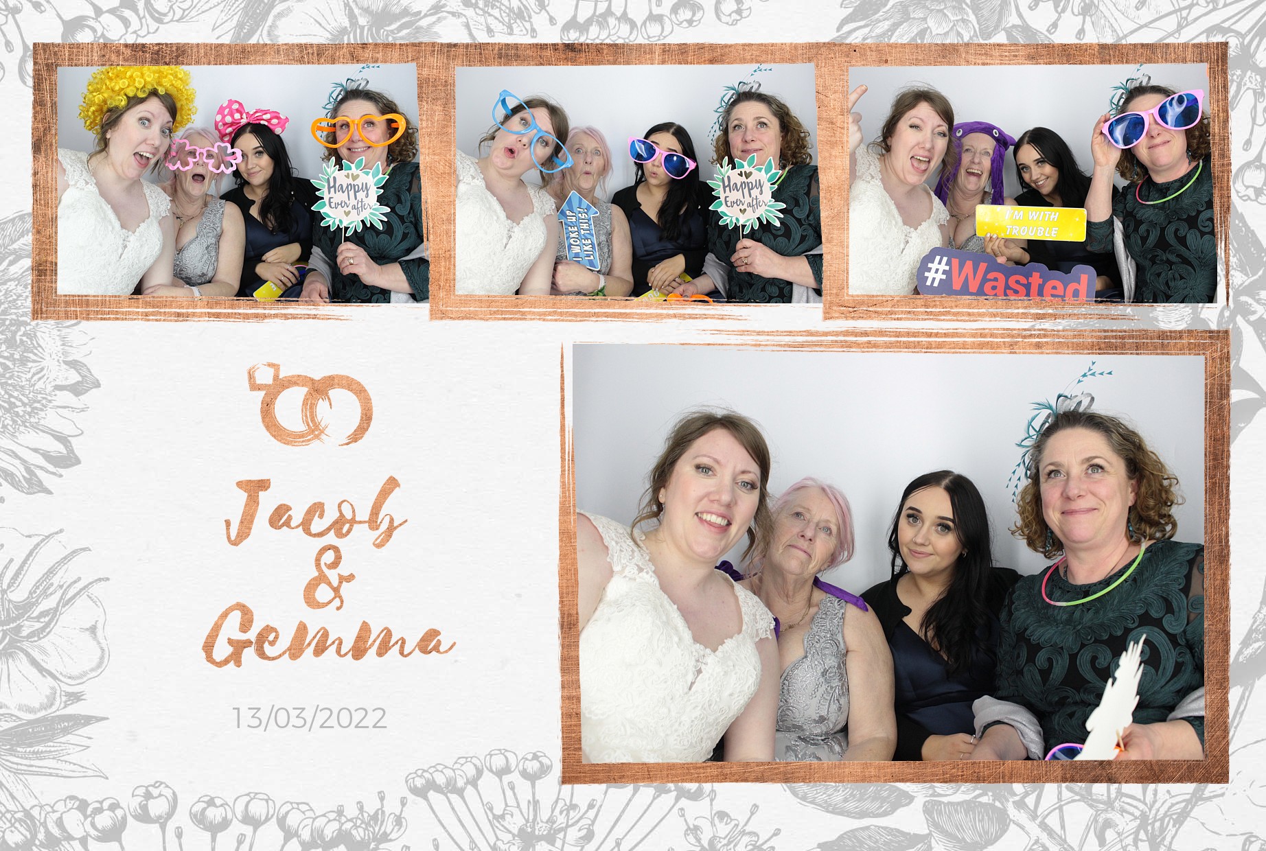 Jacob and Gemma's Wedding  | View more photos from the event at gallery.myphotoboothexperience.co.uk/u/MyPhotoBoothExperienceLtd/Jacob-and-Gemmas-Wedding