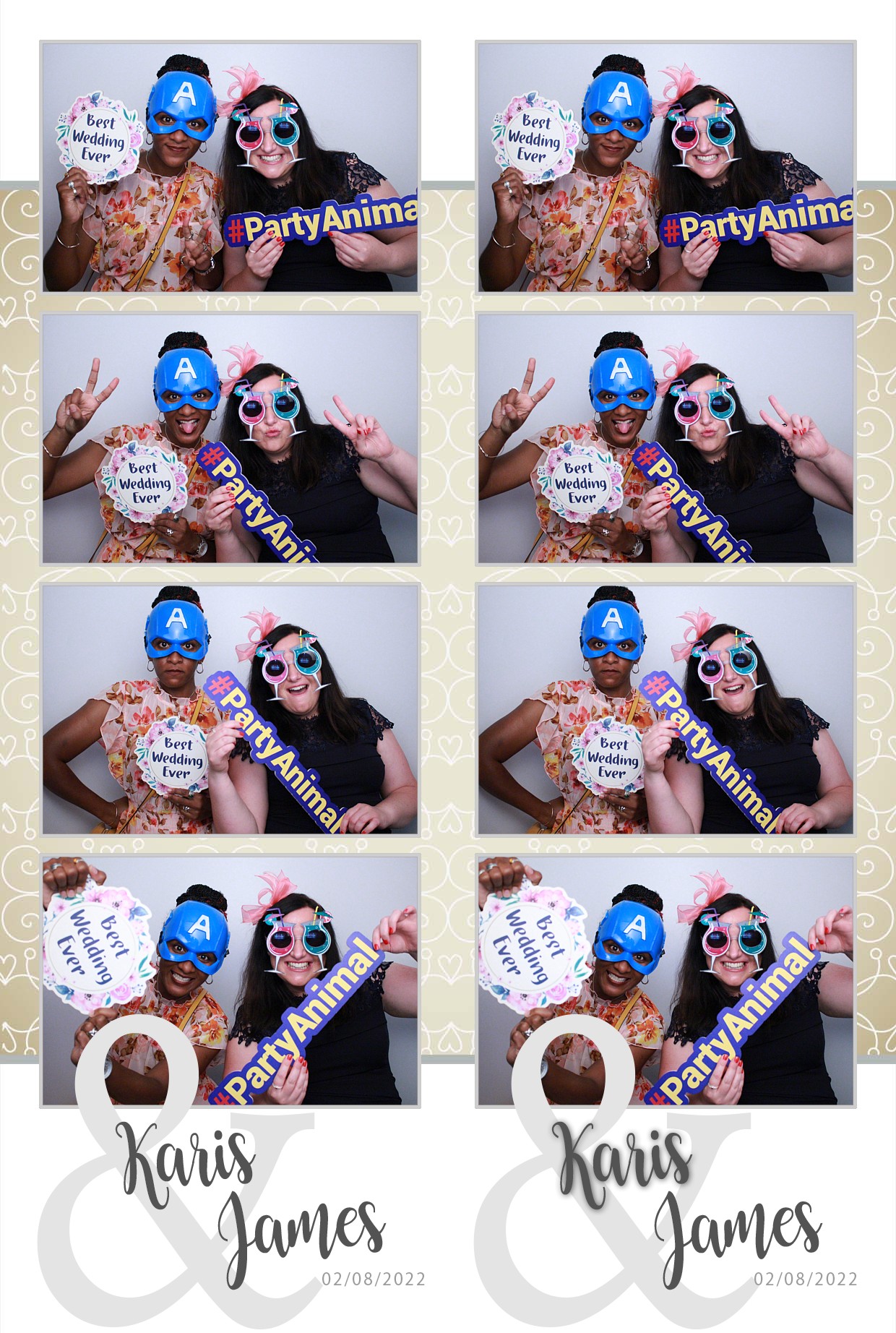 Karis & James's Wedding  | View more photos from the event at gallery.myphotoboothexperience.co.uk/u/MyPhotoBoothExperienceLtd/Karis-Jamess-Wedding