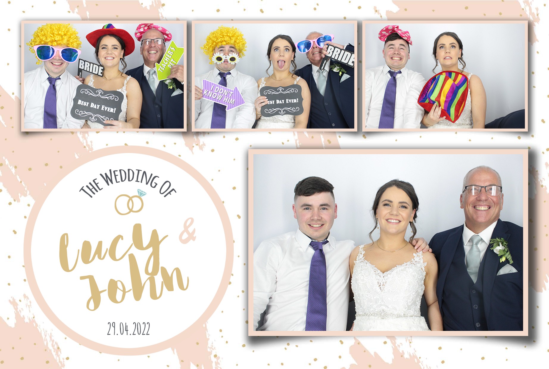 Lucy and John's Wedding  | View more photos from the event at gallery.myphotoboothexperience.co.uk/u/MyPhotoBoothExperienceLtd/Lucy-and-Johns-Wedding