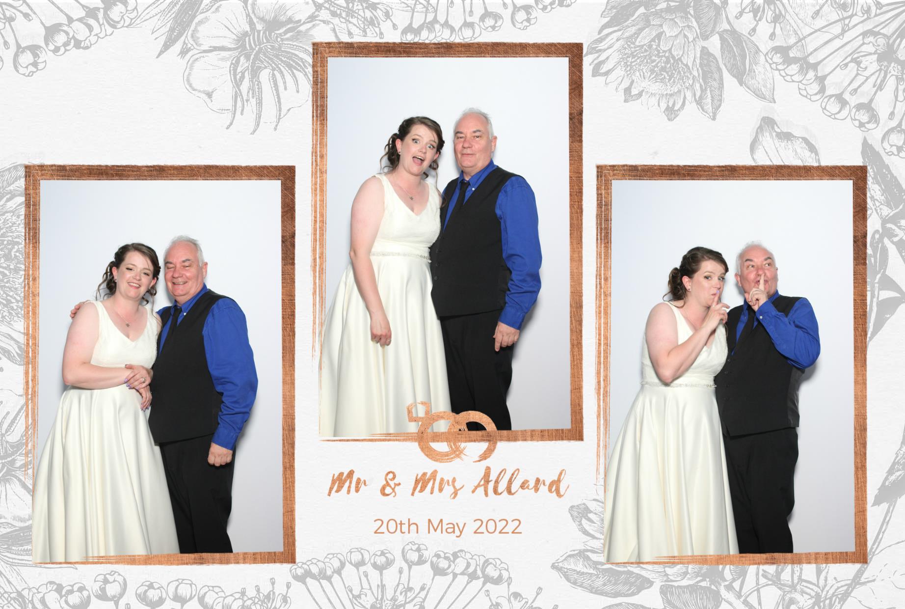 Mr and Mrs Allard  | View more photos from the event at gallery.myphotoboothexperience.co.uk/u/MyPhotoBoothExperienceLtd/Mr-and-Mrs-Allard