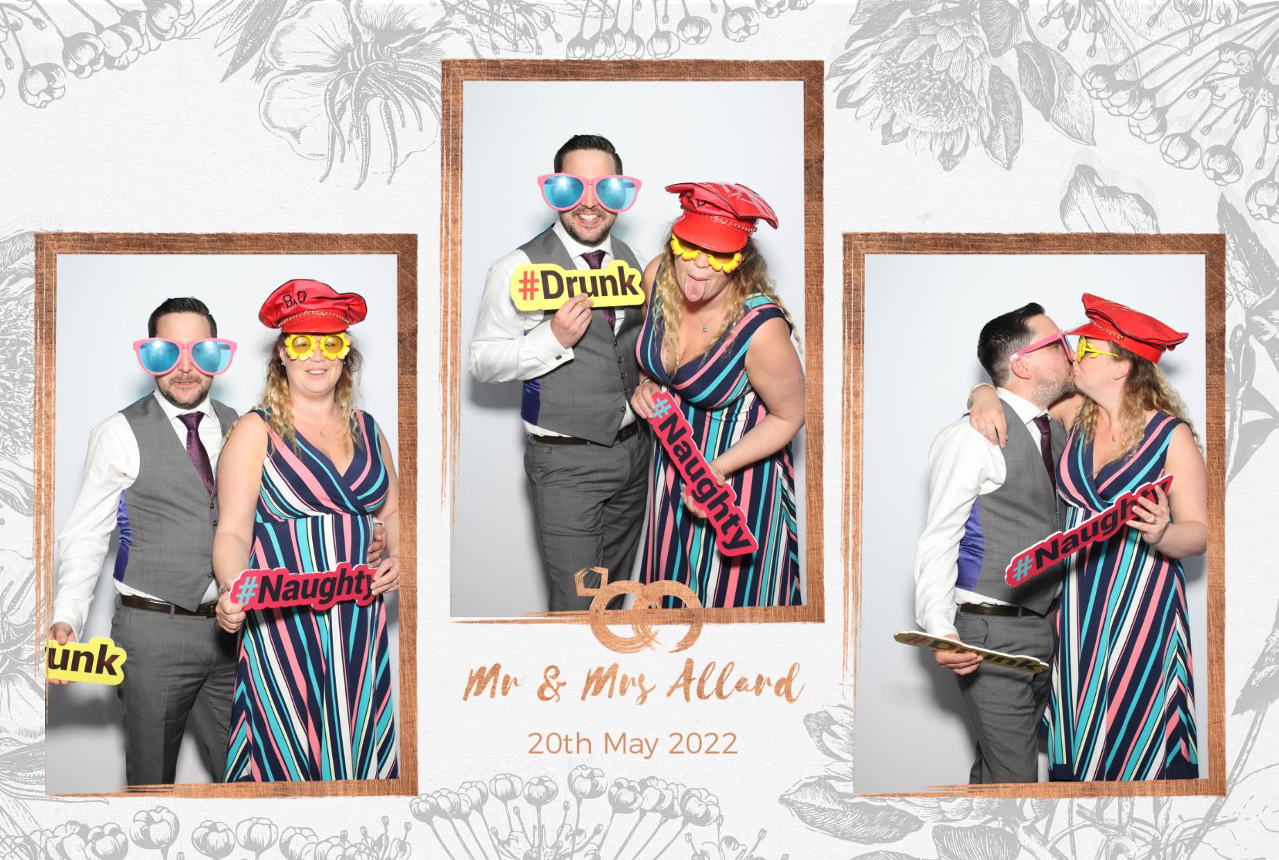 Mr and Mrs Allard  | View more photos from the event at gallery.myphotoboothexperience.co.uk/u/MyPhotoBoothExperienceLtd/Mr-and-Mrs-Allard