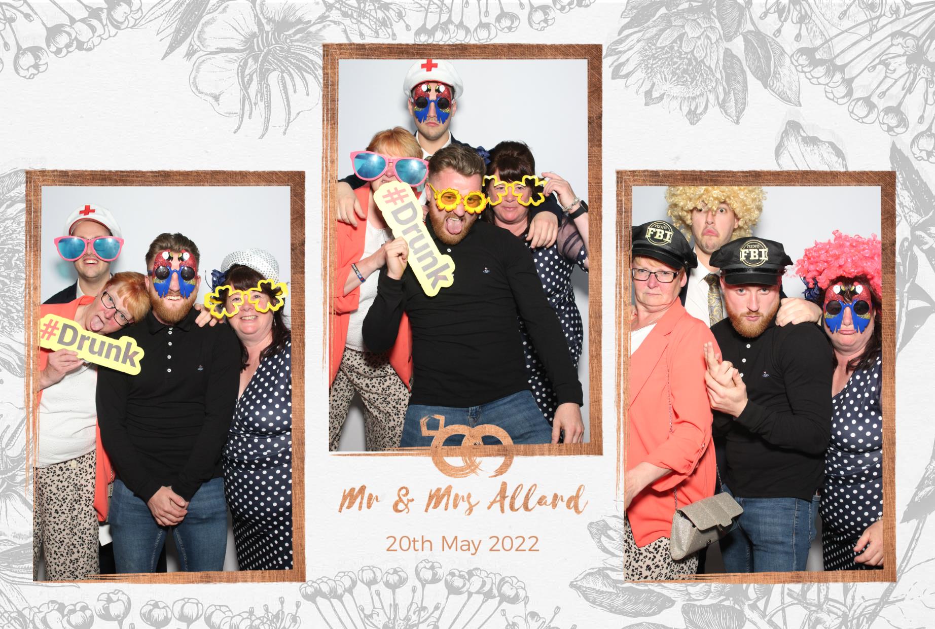 Mr and Mrs Allard  | View more photos from the event at gallery.myphotoboothexperience.co.uk/u/MyPhotoBoothExperienceLtd/Mr-and-Mrs-Allard