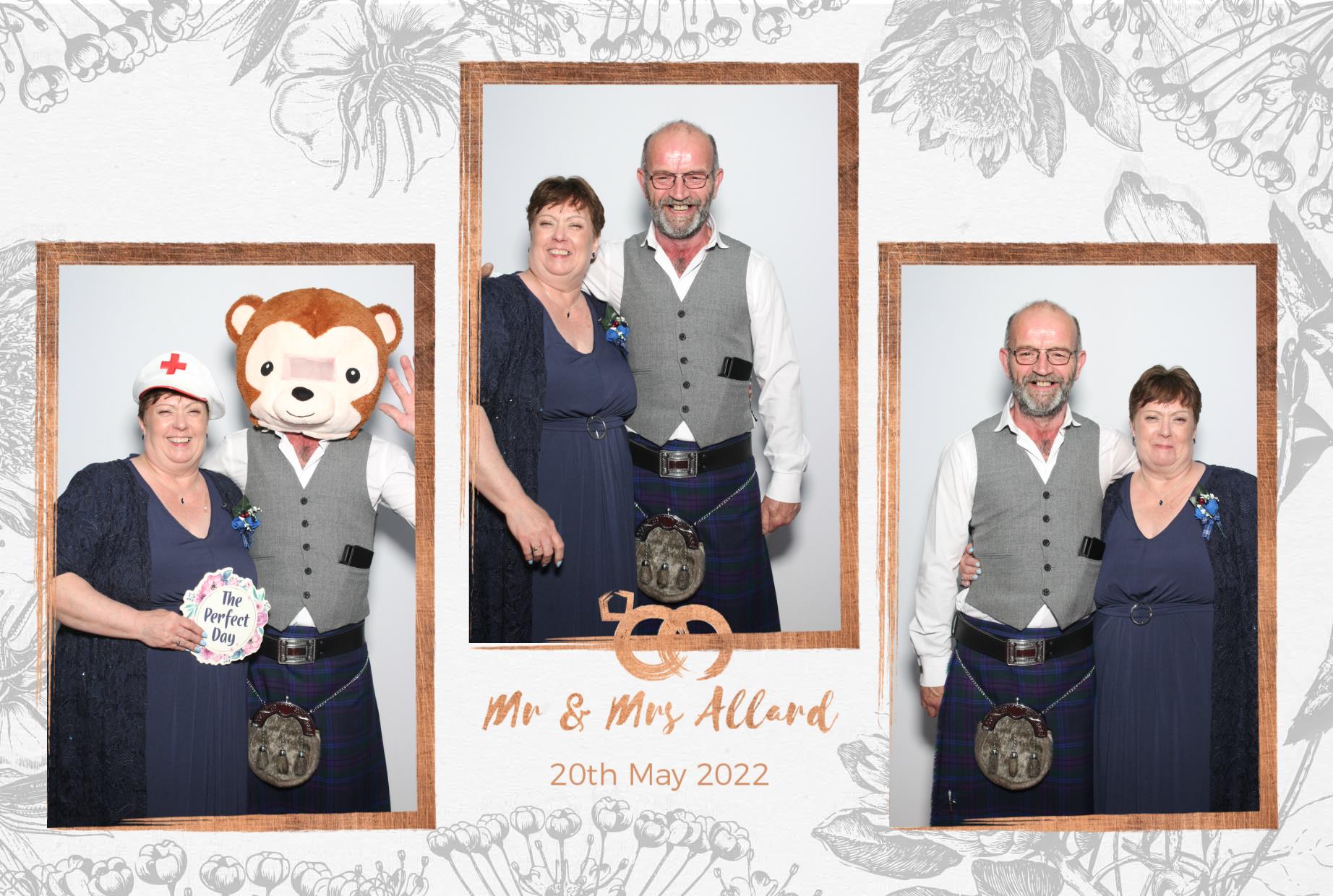 Mr and Mrs Allard  | View more photos from the event at gallery.myphotoboothexperience.co.uk/u/MyPhotoBoothExperienceLtd/Mr-and-Mrs-Allard
