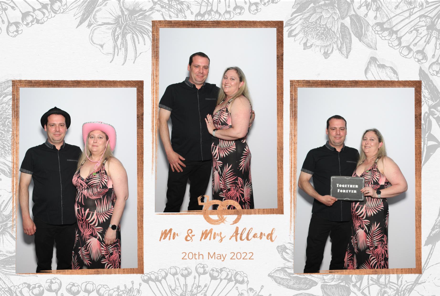 Mr and Mrs Allard  | View more photos from the event at gallery.myphotoboothexperience.co.uk/u/MyPhotoBoothExperienceLtd/Mr-and-Mrs-Allard