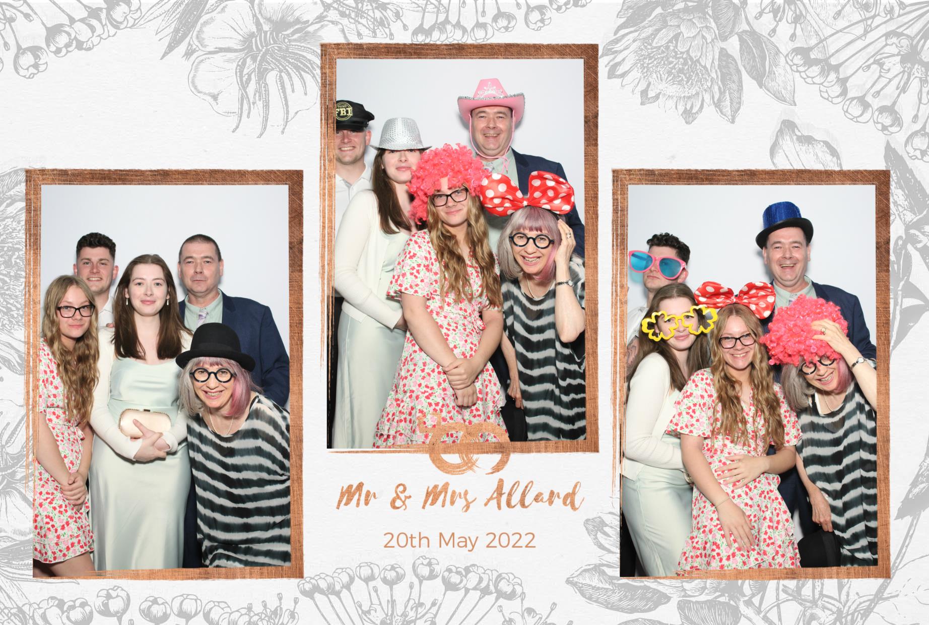 Mr and Mrs Allard  | View more photos from the event at gallery.myphotoboothexperience.co.uk/u/MyPhotoBoothExperienceLtd/Mr-and-Mrs-Allard