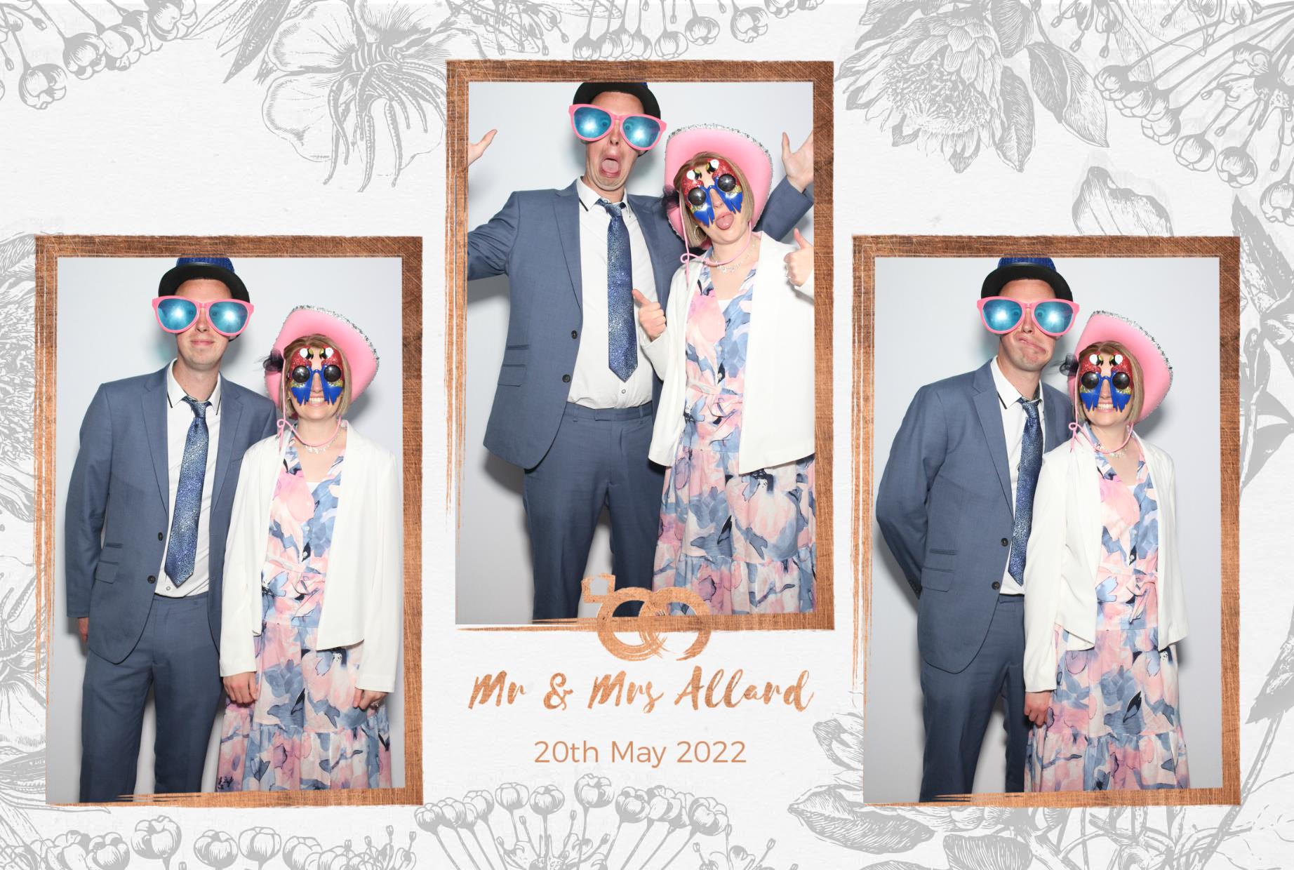 Mr and Mrs Allard  | View more photos from the event at gallery.myphotoboothexperience.co.uk/u/MyPhotoBoothExperienceLtd/Mr-and-Mrs-Allard