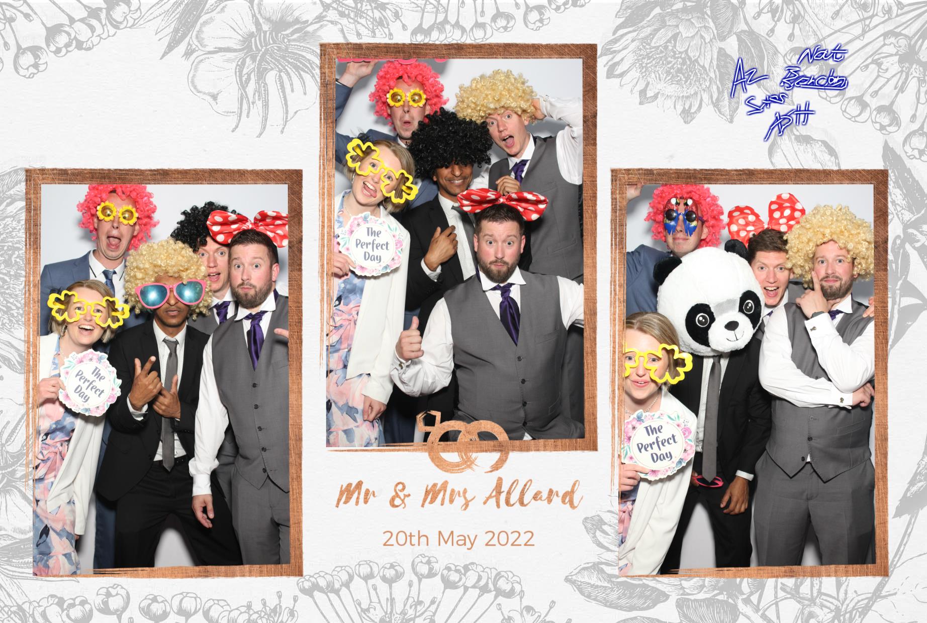 Mr and Mrs Allard  | View more photos from the event at gallery.myphotoboothexperience.co.uk/u/MyPhotoBoothExperienceLtd/Mr-and-Mrs-Allard