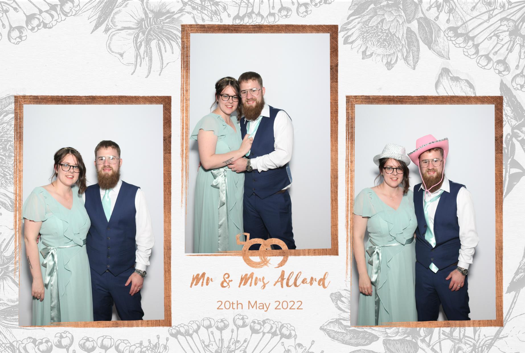 Mr and Mrs Allard  | View more photos from the event at gallery.myphotoboothexperience.co.uk/u/MyPhotoBoothExperienceLtd/Mr-and-Mrs-Allard