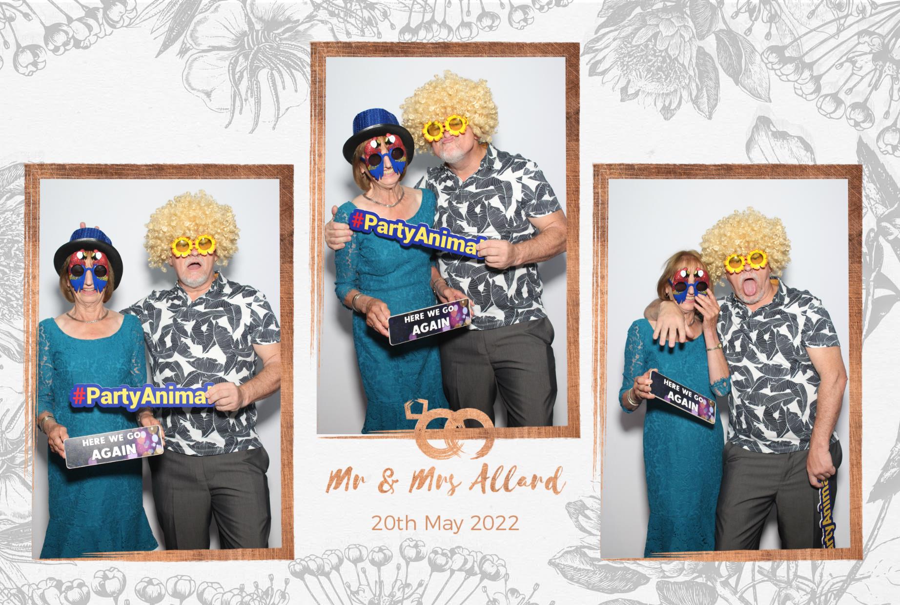 Mr and Mrs Allard  | View more photos from the event at gallery.myphotoboothexperience.co.uk/u/MyPhotoBoothExperienceLtd/Mr-and-Mrs-Allard