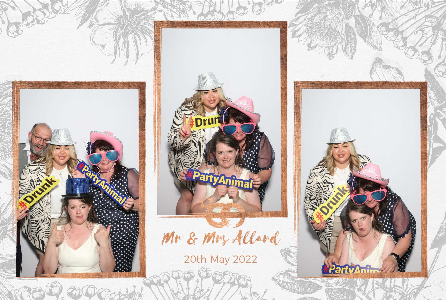 Mr and Mrs Allard  | View more photos from the event at gallery.myphotoboothexperience.co.uk/u/MyPhotoBoothExperienceLtd/Mr-and-Mrs-Allard