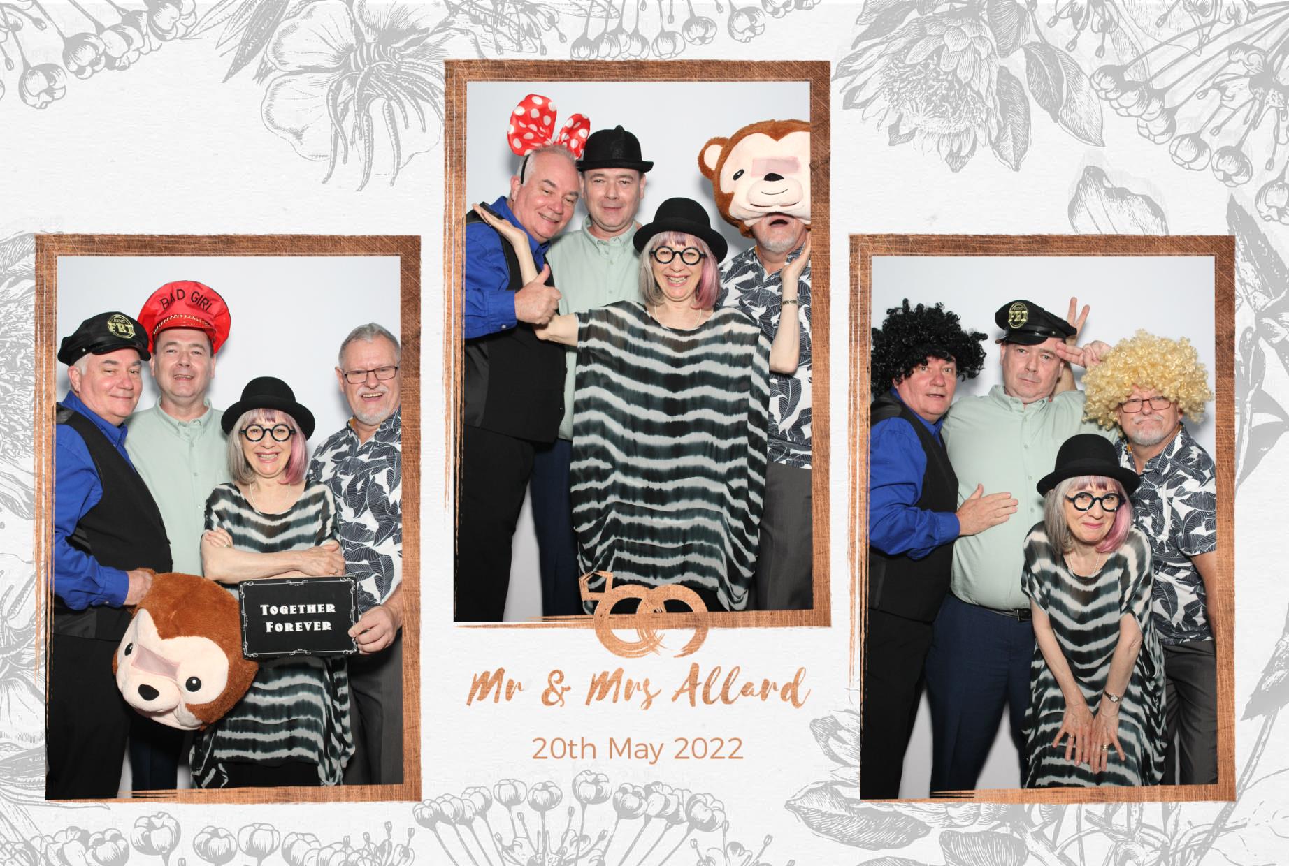 Mr and Mrs Allard  | View more photos from the event at gallery.myphotoboothexperience.co.uk/u/MyPhotoBoothExperienceLtd/Mr-and-Mrs-Allard