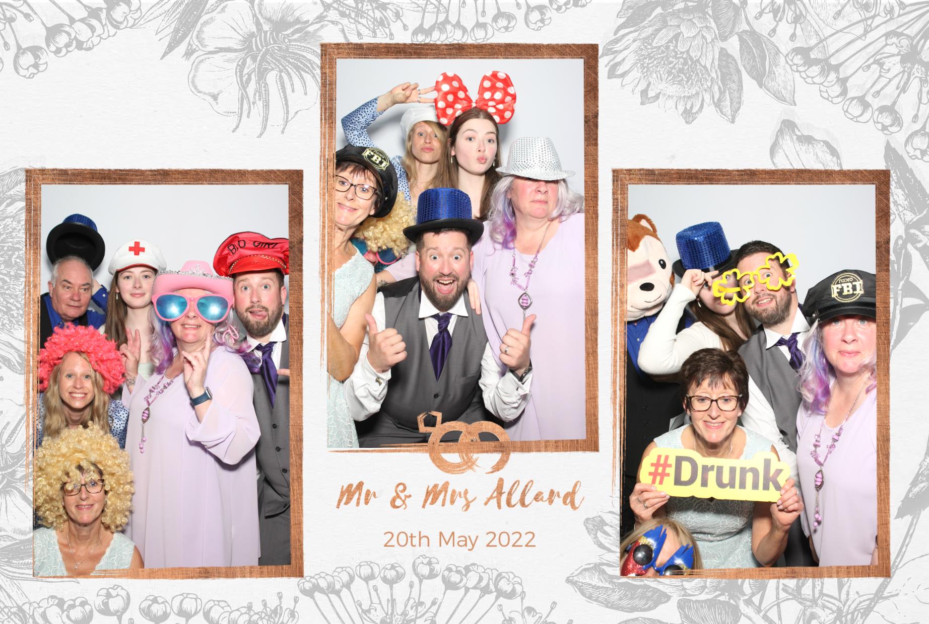 Mr and Mrs Allard  | View more photos from the event at gallery.myphotoboothexperience.co.uk/u/MyPhotoBoothExperienceLtd/Mr-and-Mrs-Allard