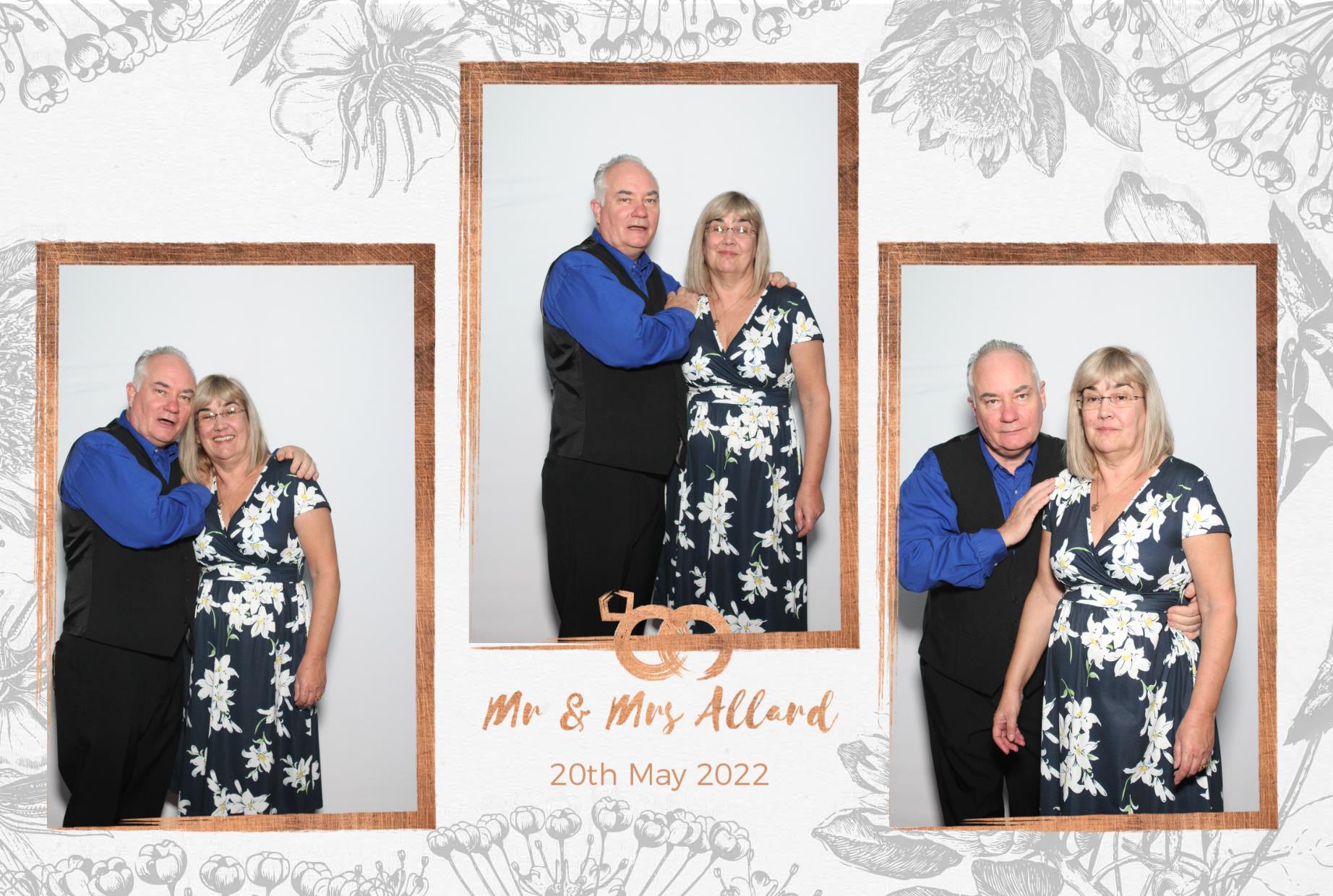 Mr and Mrs Allard  | View more photos from the event at gallery.myphotoboothexperience.co.uk/u/MyPhotoBoothExperienceLtd/Mr-and-Mrs-Allard