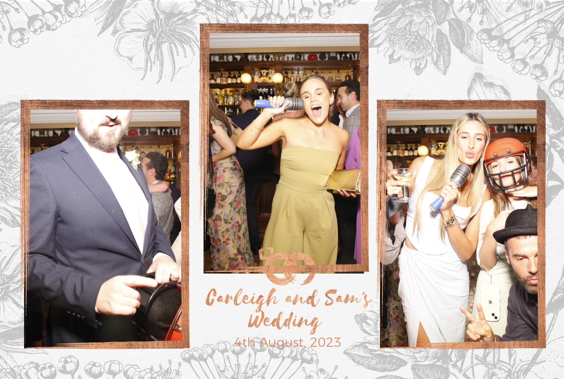 Carleigh & Sam's Wedding  | View more photos from the event at gallery.myphotoboothexperience.co.uk/u/MyPhotoBoothExperienceLtd/Carleigh-Sams-Wedding