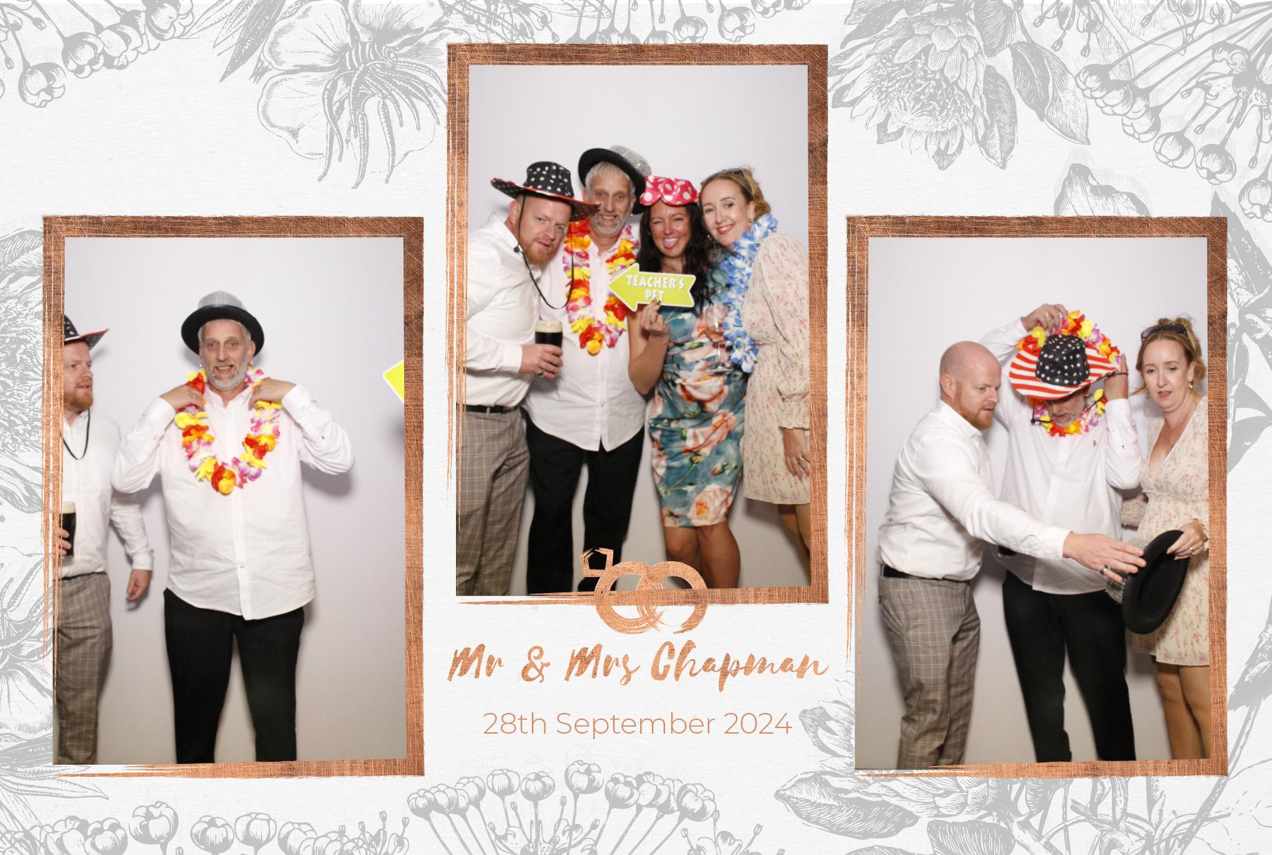 Mr and Mrs Chapman  | View more photos from the event at gallery.myphotoboothexperience.co.uk/u/MyPhotoBoothExperienceLtd/Mr-and-Mrs-Chapman