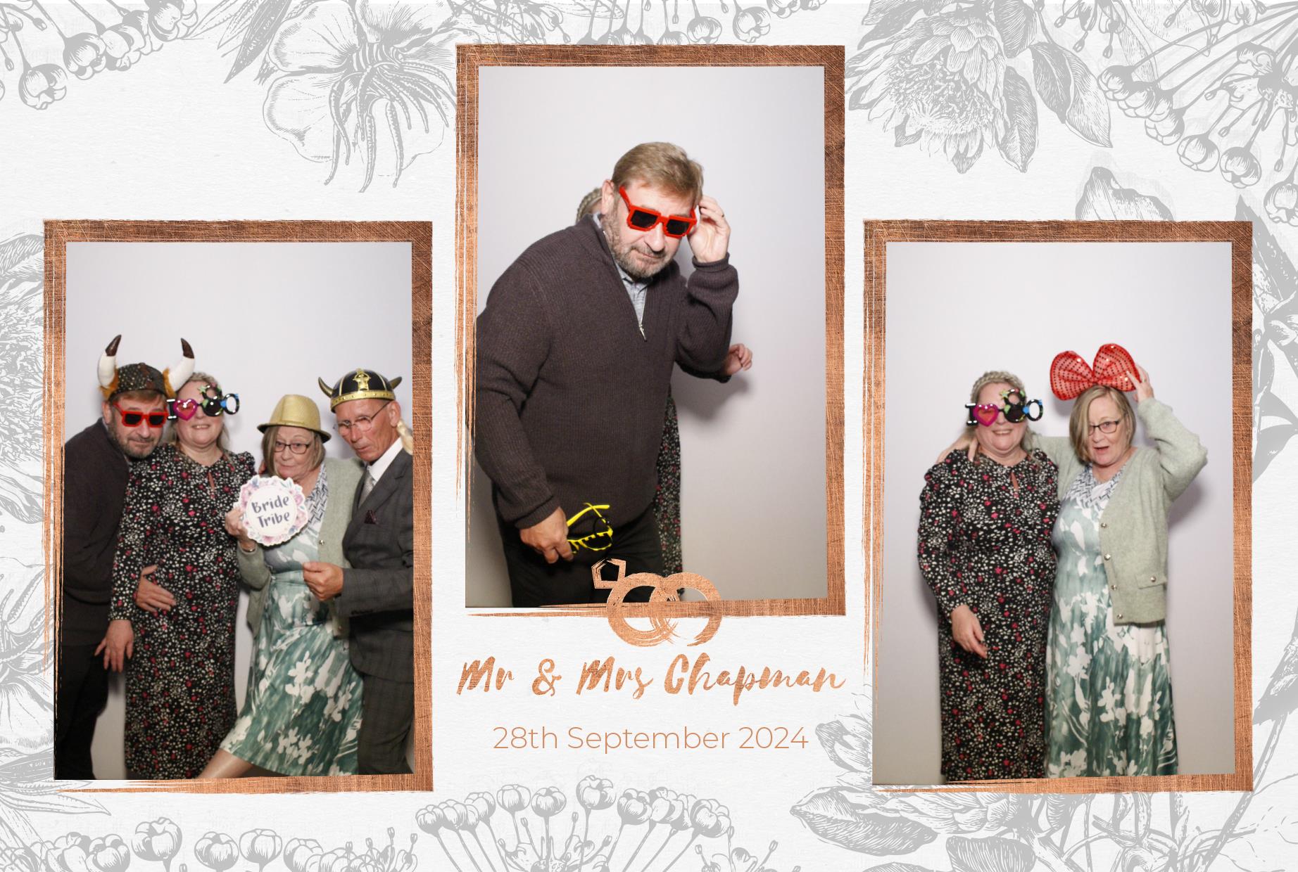 Mr and Mrs Chapman  | View more photos from the event at gallery.myphotoboothexperience.co.uk/u/MyPhotoBoothExperienceLtd/Mr-and-Mrs-Chapman