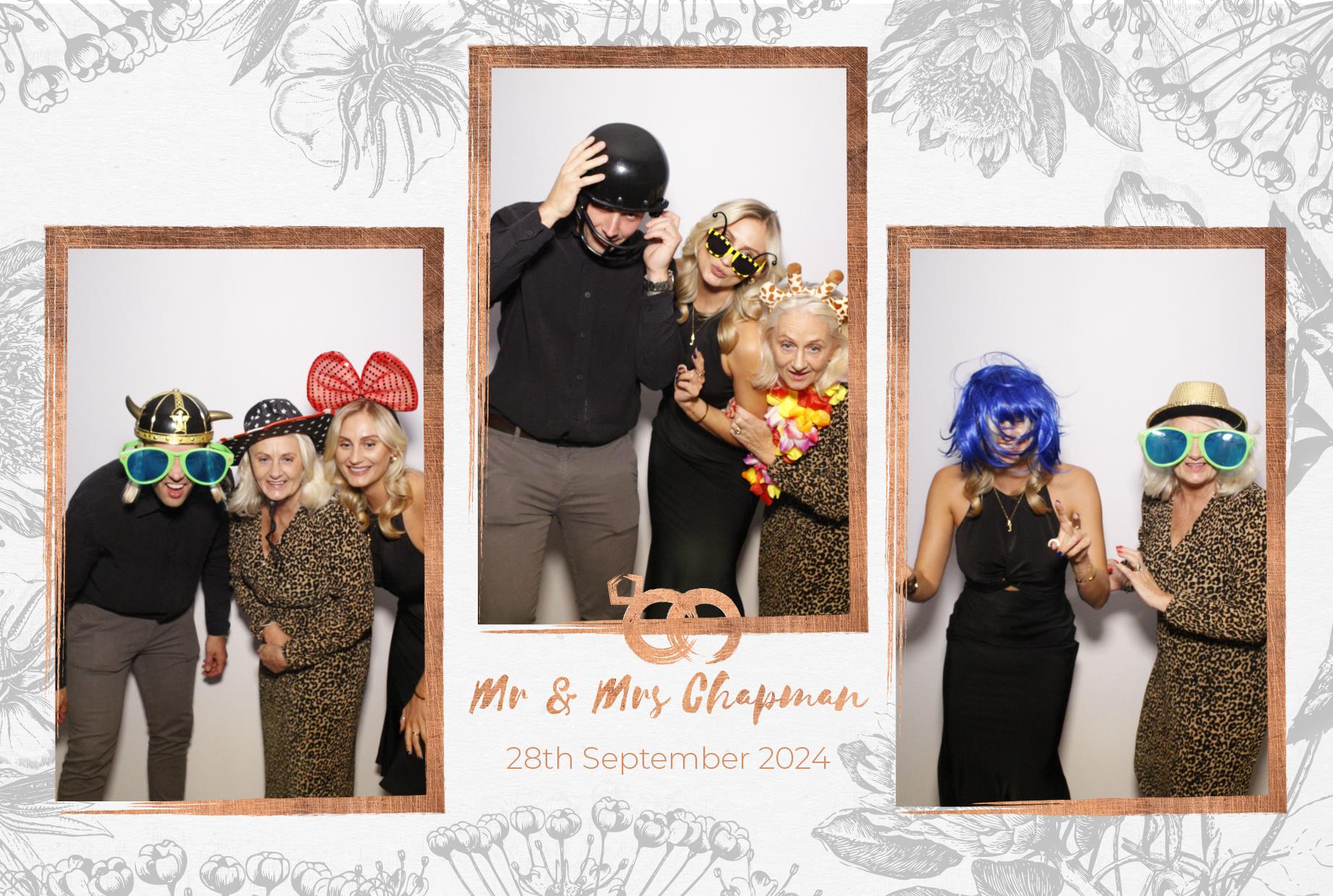 Mr and Mrs Chapman  | View more photos from the event at gallery.myphotoboothexperience.co.uk/u/MyPhotoBoothExperienceLtd/Mr-and-Mrs-Chapman