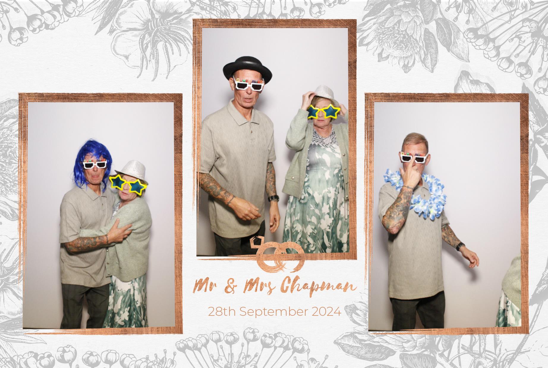 Mr and Mrs Chapman  | View more photos from the event at gallery.myphotoboothexperience.co.uk/u/MyPhotoBoothExperienceLtd/Mr-and-Mrs-Chapman