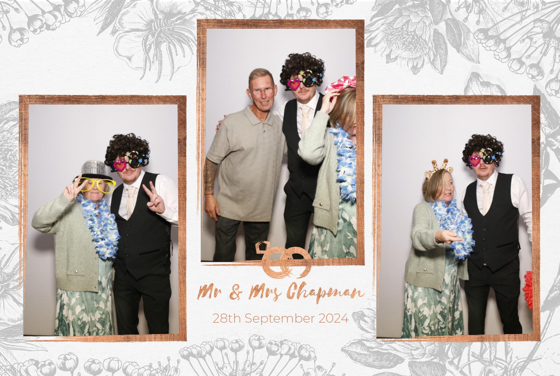 Mr and Mrs Chapman  | View more photos from the event at gallery.myphotoboothexperience.co.uk/u/MyPhotoBoothExperienceLtd/Mr-and-Mrs-Chapman
