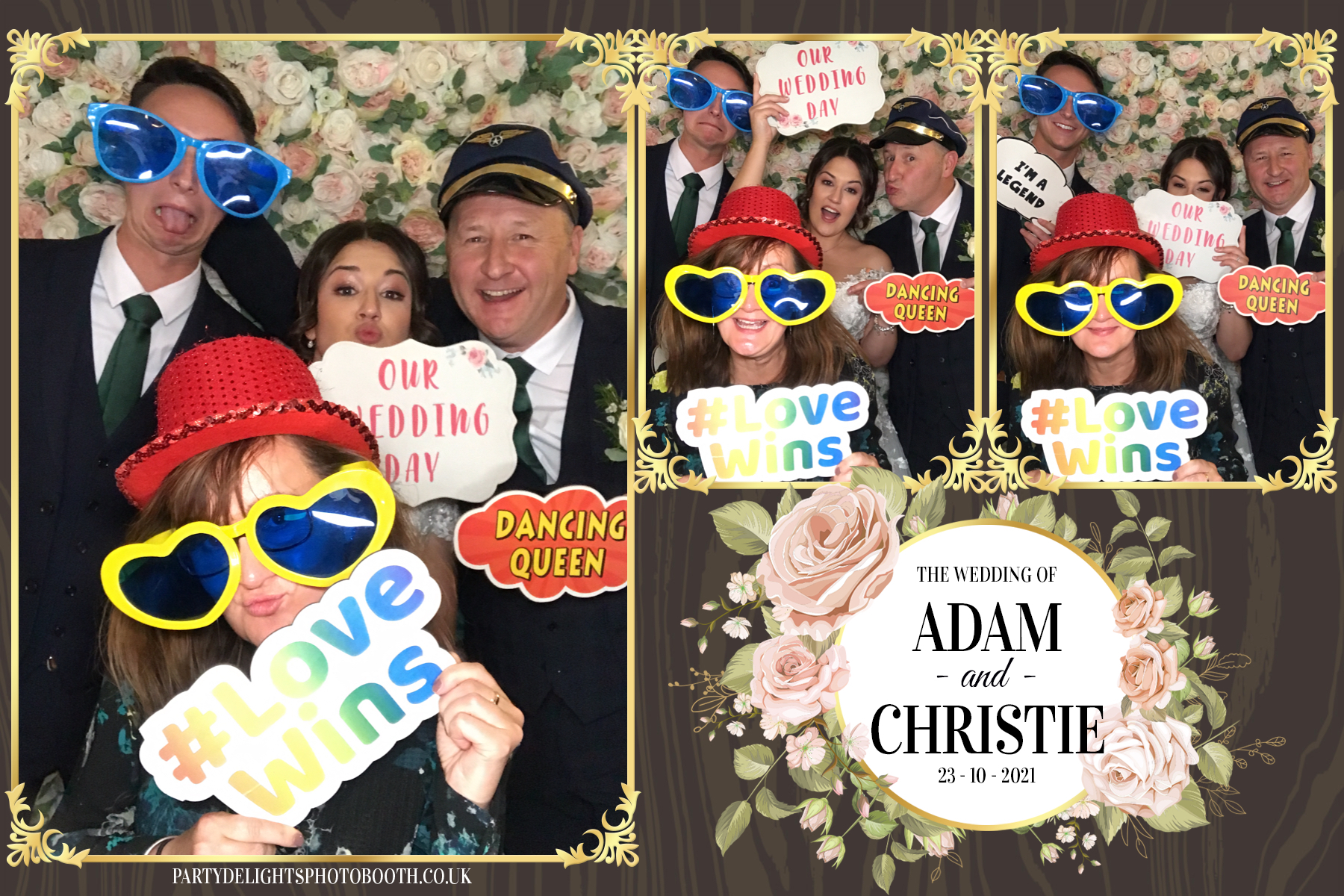 Adam & Christie’s Wedding | View more photos from the event at gallery.partydelightsphotobooth.co.uk/u/PartyDelightsPhotoBooth/Adam-Christie’s-Wedding