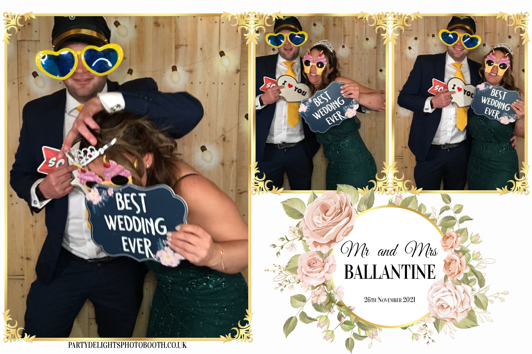 Mr and Mrs Ballantine | View more photos from the event at gallery.partydelightsphotobooth.co.uk/u/PartyDelightsPhotoBooth/Mr-and-Mrs-Ballantine