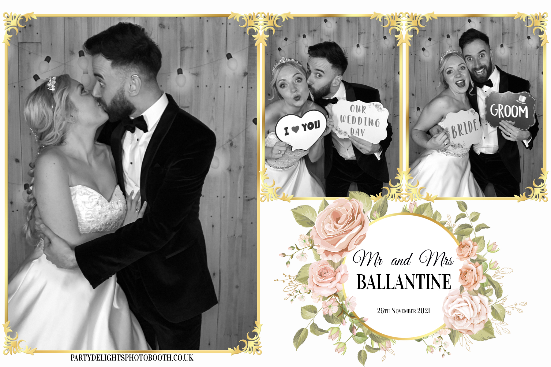 Mr and Mrs Ballantine | View more photos from the event at gallery.partydelightsphotobooth.co.uk/u/PartyDelightsPhotoBooth/Mr-and-Mrs-Ballantine