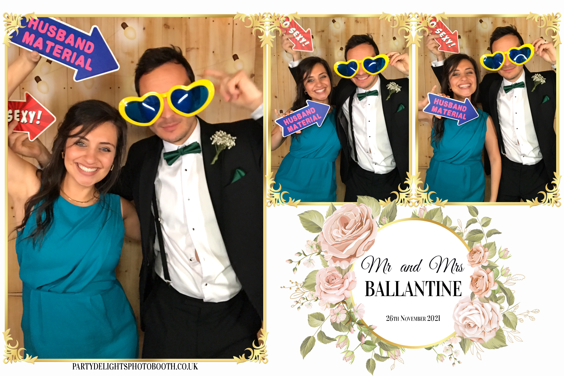 Mr and Mrs Ballantine | View more photos from the event at gallery.partydelightsphotobooth.co.uk/u/PartyDelightsPhotoBooth/Mr-and-Mrs-Ballantine