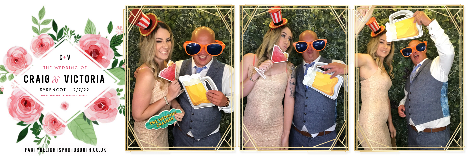 Craig and Vicki's wedding | View more photos from the event at gallery.partydelightsphotobooth.co.uk/u/PartyDelightsPhotoBooth/Craig-and-Vickis-wedding