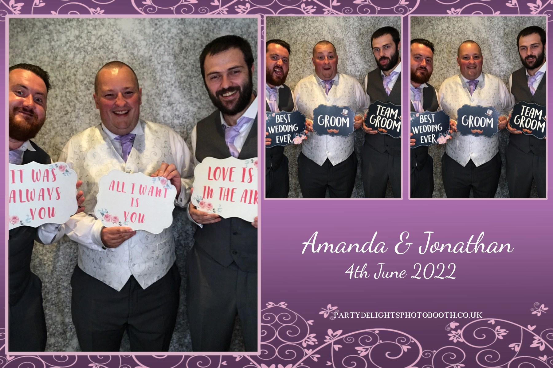 Jonathan and Amanda's wedding | View more photos from the event at gallery.partydelightsphotobooth.co.uk/u/PartyDelightsPhotoBooth/Jonathan-and-Amandas-wedding