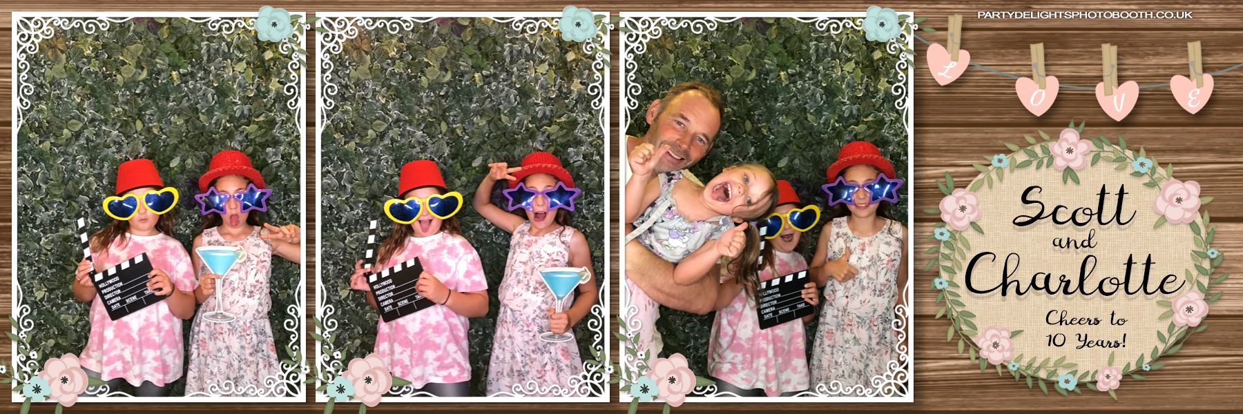 Scott & Charlotte's Cheers to 10 Years | View more photos from the event at gallery.partydelightsphotobooth.co.uk/u/PartyDelightsPhotoBooth/Scott-Charlottes-Cheers-to-10-Years