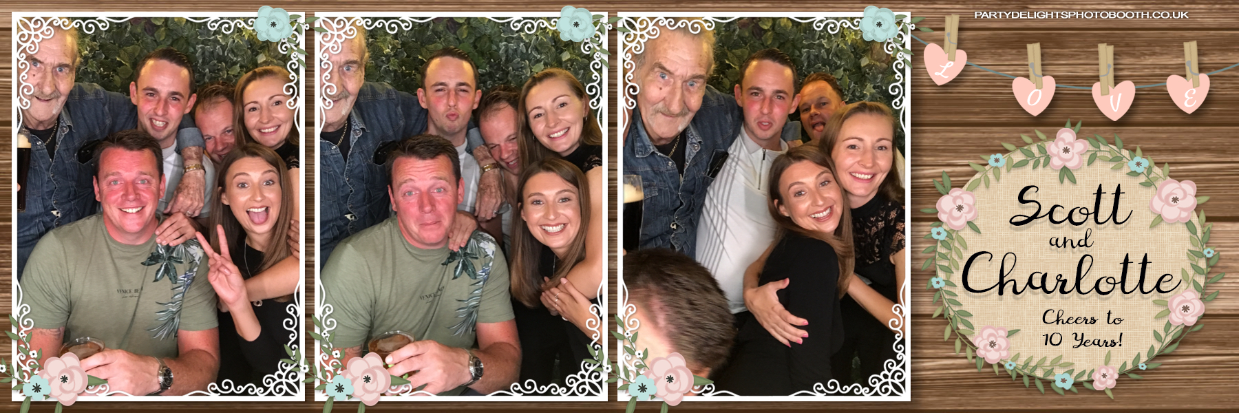 Scott & Charlotte's Cheers to 10 Years | View more photos from the event at gallery.partydelightsphotobooth.co.uk/u/PartyDelightsPhotoBooth/Scott-Charlottes-Cheers-to-10-Years