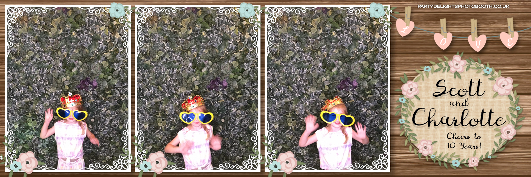 Scott & Charlotte's Cheers to 10 Years | View more photos from the event at gallery.partydelightsphotobooth.co.uk/u/PartyDelightsPhotoBooth/Scott-Charlottes-Cheers-to-10-Years