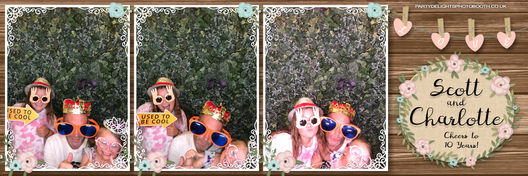 Scott & Charlotte's Cheers to 10 Years | View more photos from the event at gallery.partydelightsphotobooth.co.uk/u/PartyDelightsPhotoBooth/Scott-Charlottes-Cheers-to-10-Years