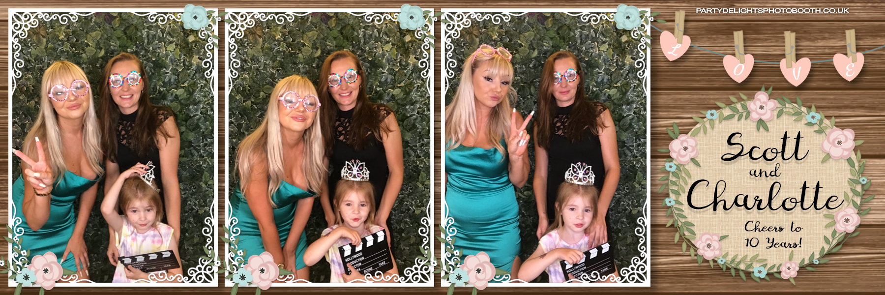 Scott & Charlotte's Cheers to 10 Years | View more photos from the event at gallery.partydelightsphotobooth.co.uk/u/PartyDelightsPhotoBooth/Scott-Charlottes-Cheers-to-10-Years