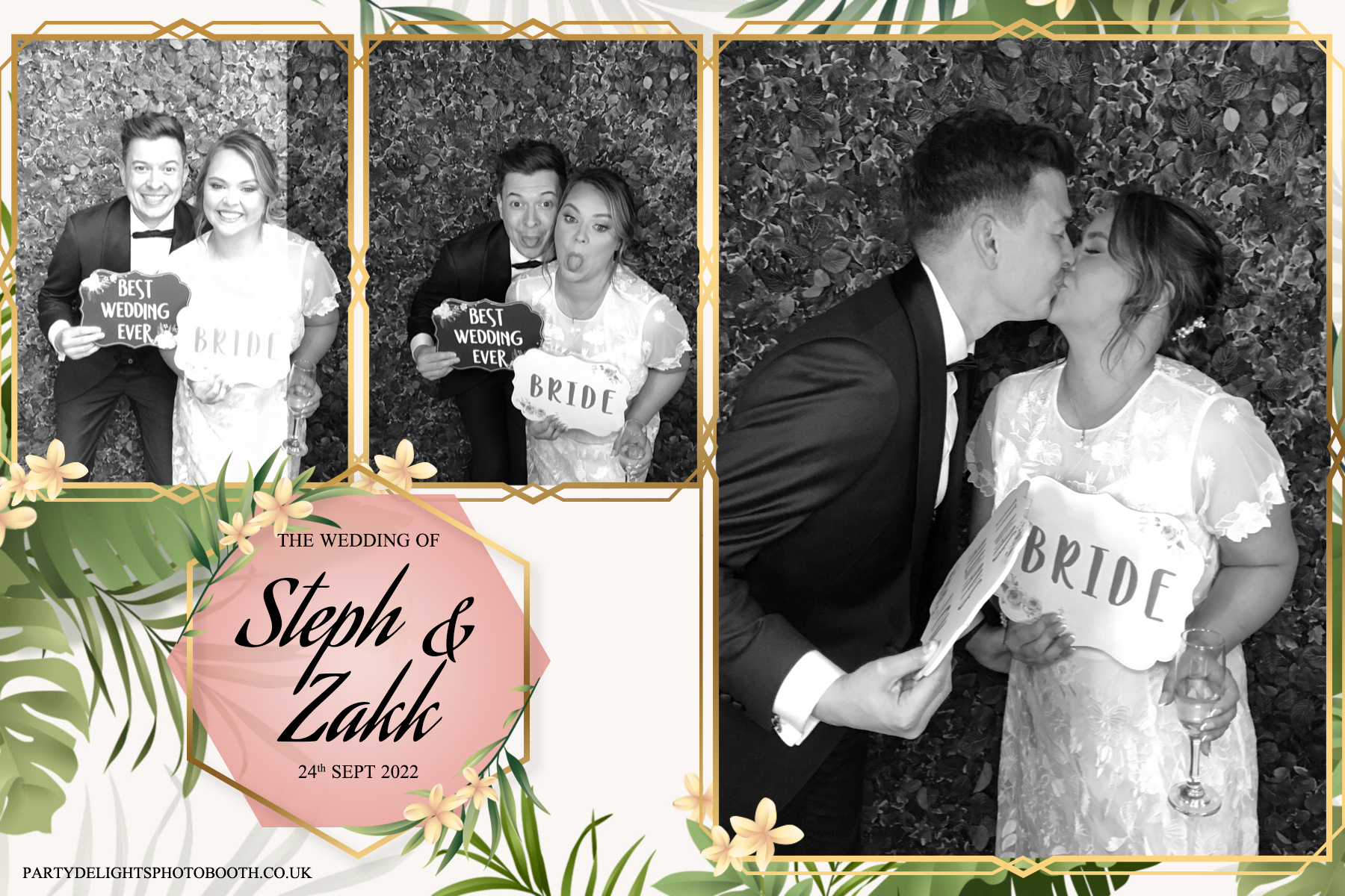 Stephanie and Zakk's Wedding | View more photos from the event at gallery.partydelightsphotobooth.co.uk/u/PartyDelightsPhotoBooth/Stephanie-and-Zakks-Wedding