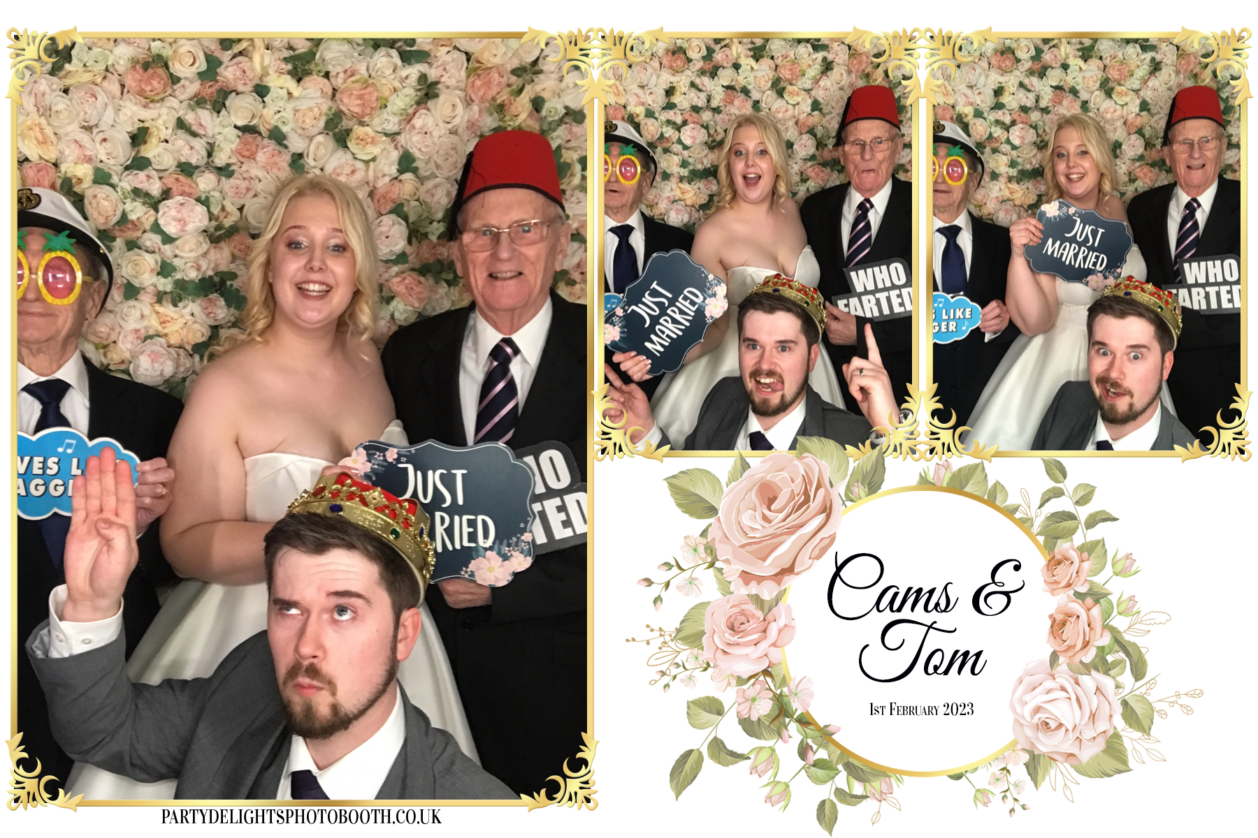 Cams & Tom's Wedding | View more photos from the event at gallery.partydelightsphotobooth.co.uk/u/PartyDelightsPhotoBooth/Cams-Toms-Wedding
