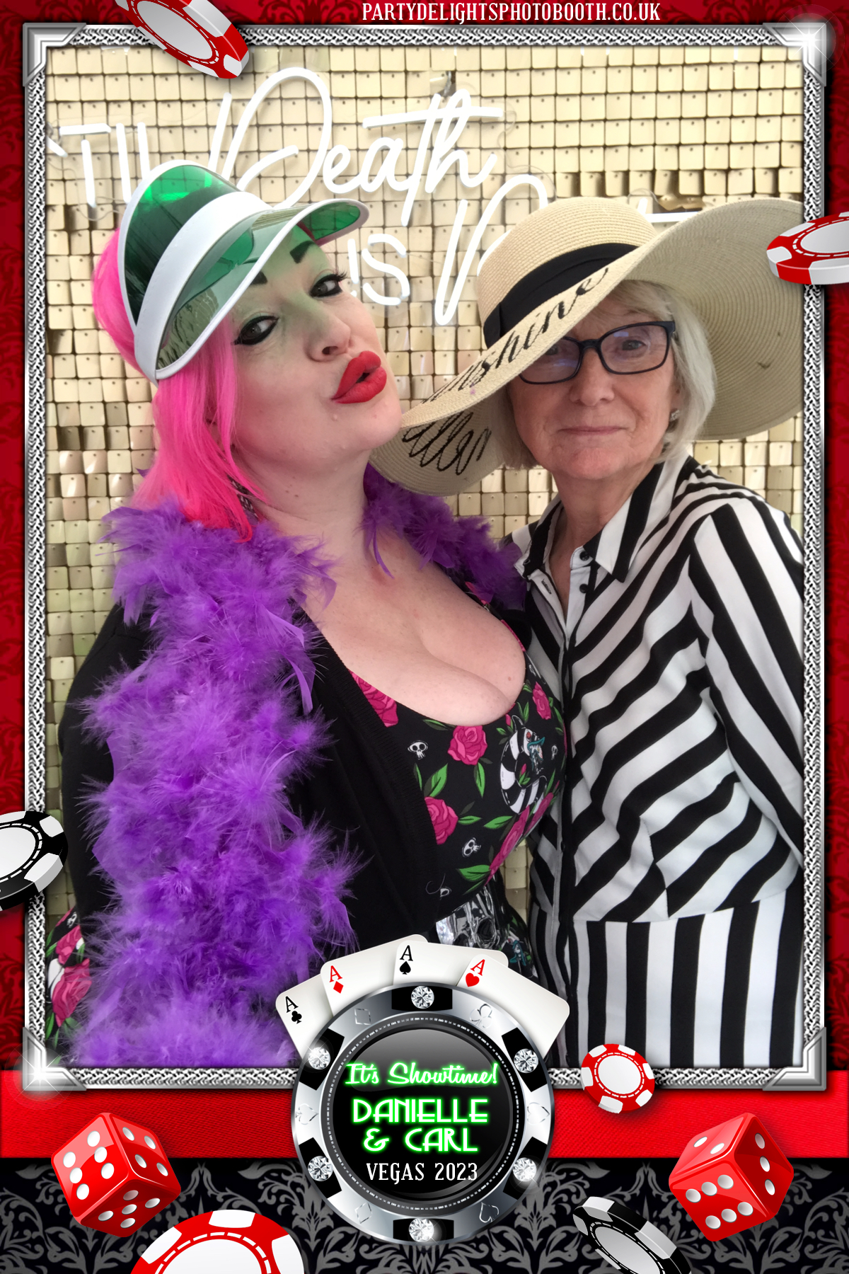 Danielle & Carl - Vegas 2023 | View more photos from the event at gallery.partydelightsphotobooth.co.uk/u/PartyDelightsPhotoBooth/Danielle-Carl-Vegas-2023