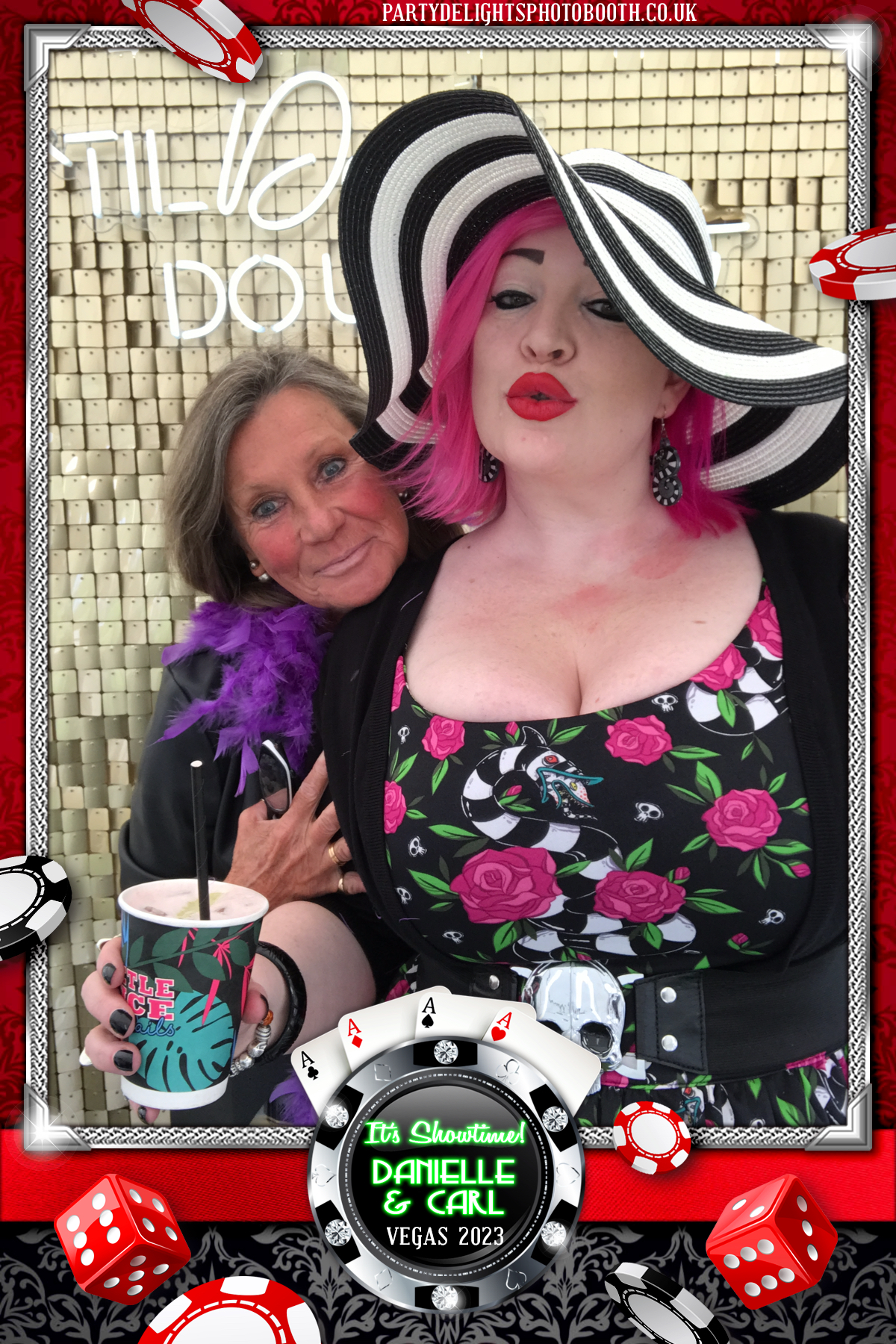 Danielle & Carl - Vegas 2023 | View more photos from the event at gallery.partydelightsphotobooth.co.uk/u/PartyDelightsPhotoBooth/Danielle-Carl-Vegas-2023