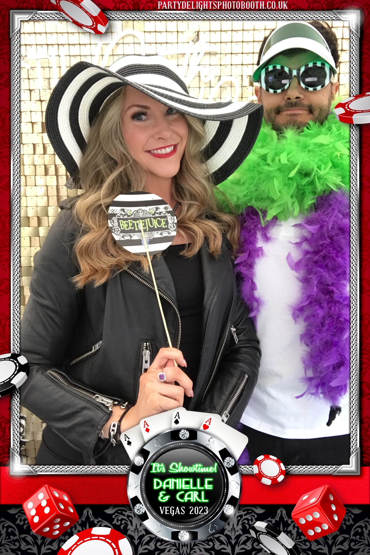Danielle & Carl - Vegas 2023 | View more photos from the event at gallery.partydelightsphotobooth.co.uk/u/PartyDelightsPhotoBooth/Danielle-Carl-Vegas-2023