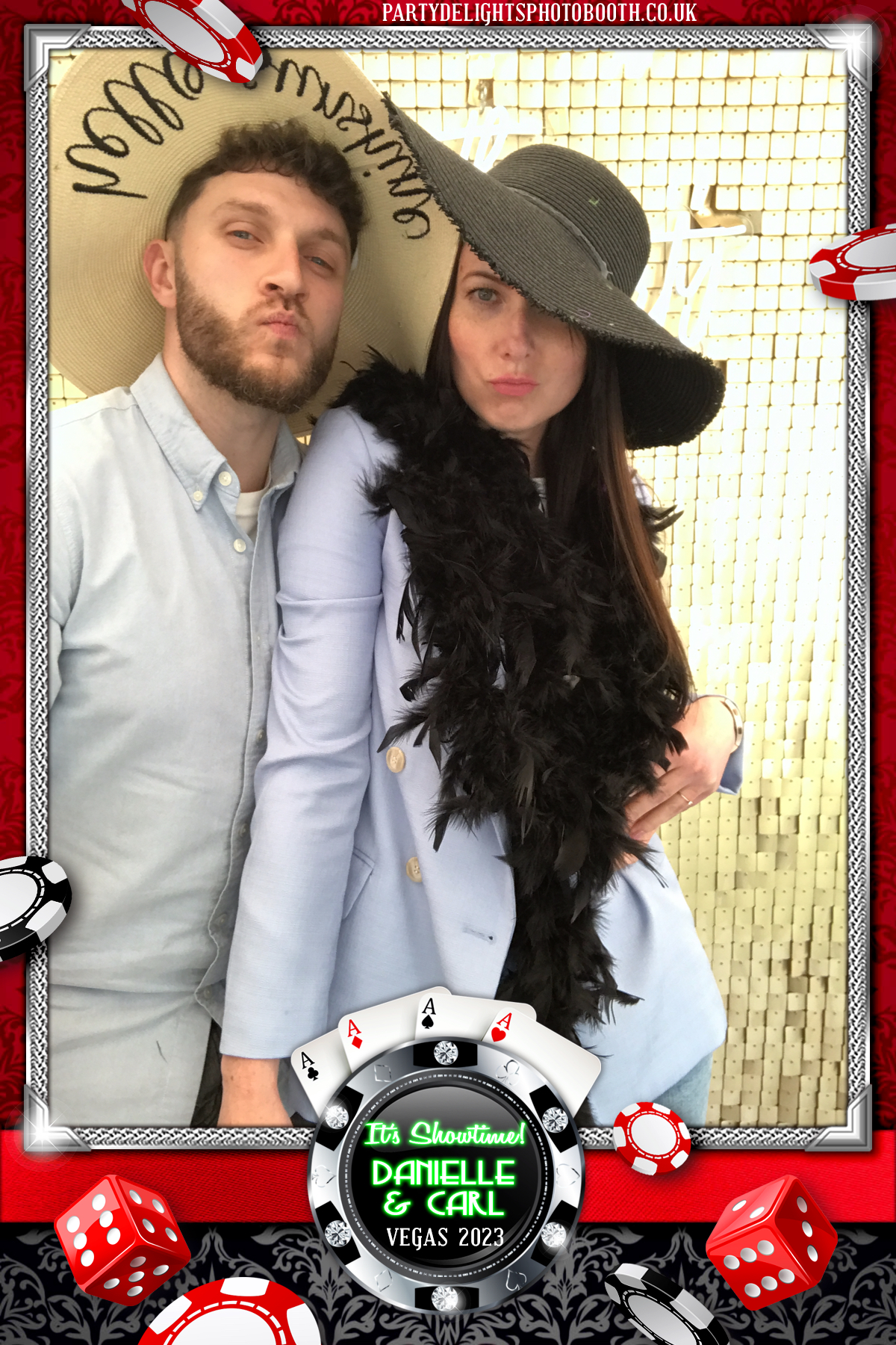 Danielle & Carl - Vegas 2023 | View more photos from the event at gallery.partydelightsphotobooth.co.uk/u/PartyDelightsPhotoBooth/Danielle-Carl-Vegas-2023